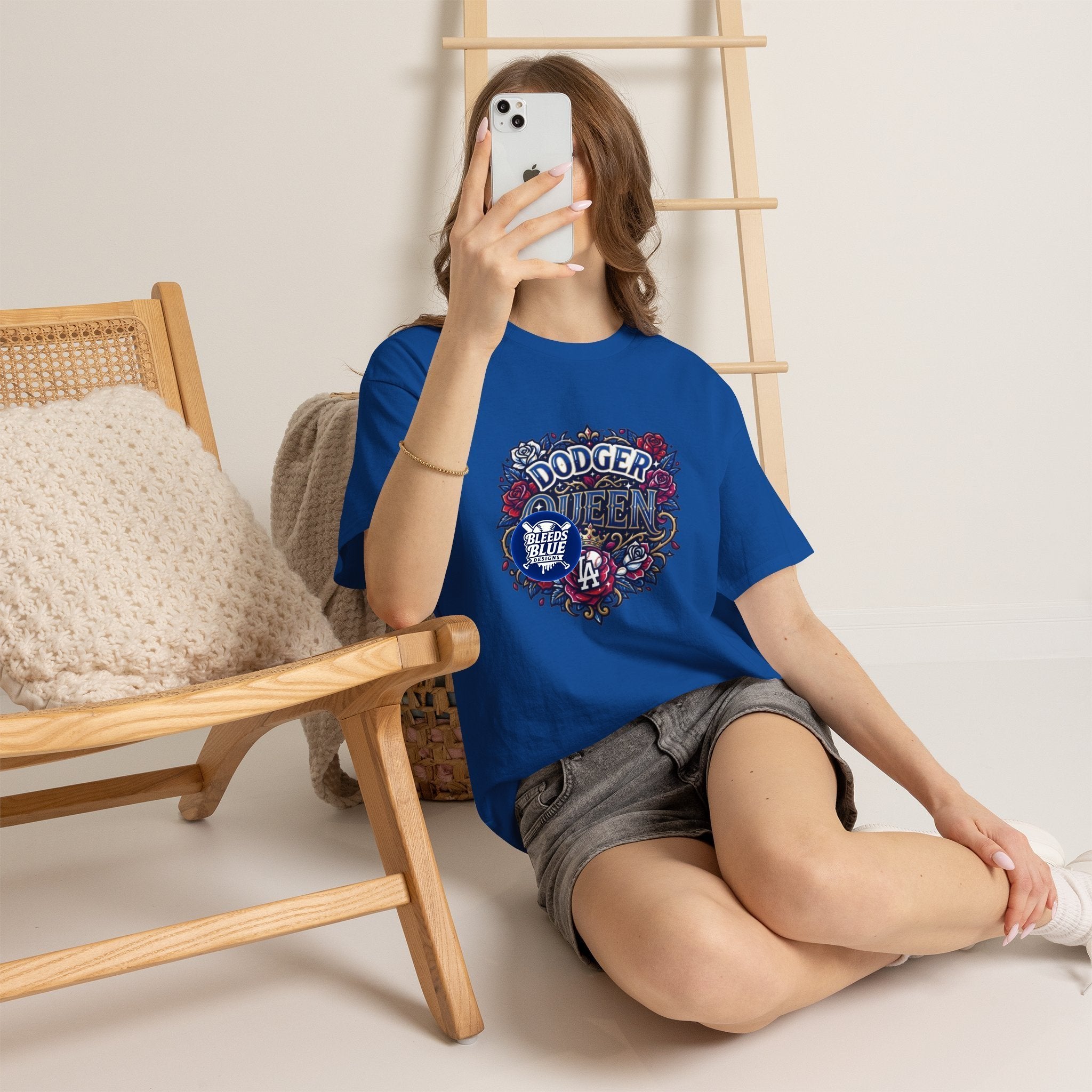 Dodger Queen Floral Baseball Tee