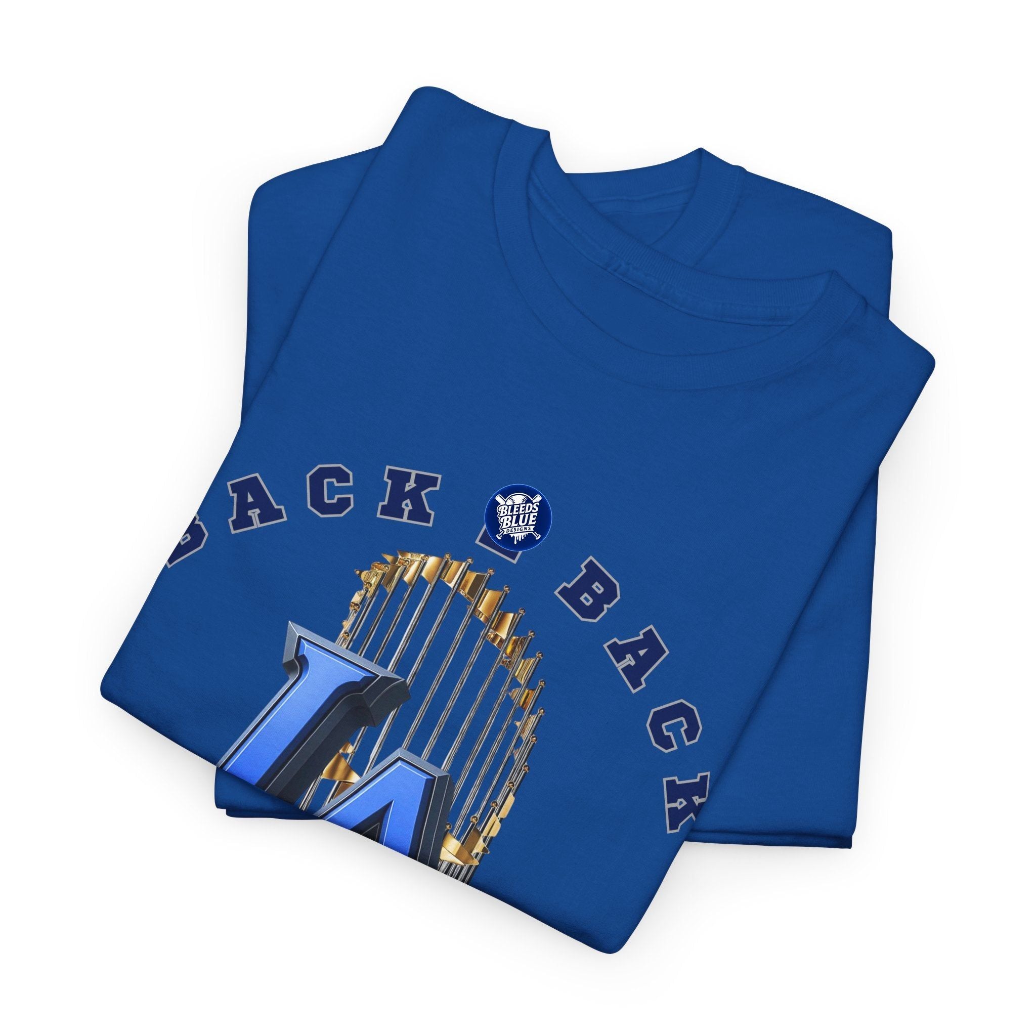 LA Back-to-Back Champions T-Shirt — Baseball World Series Trophy Tee
