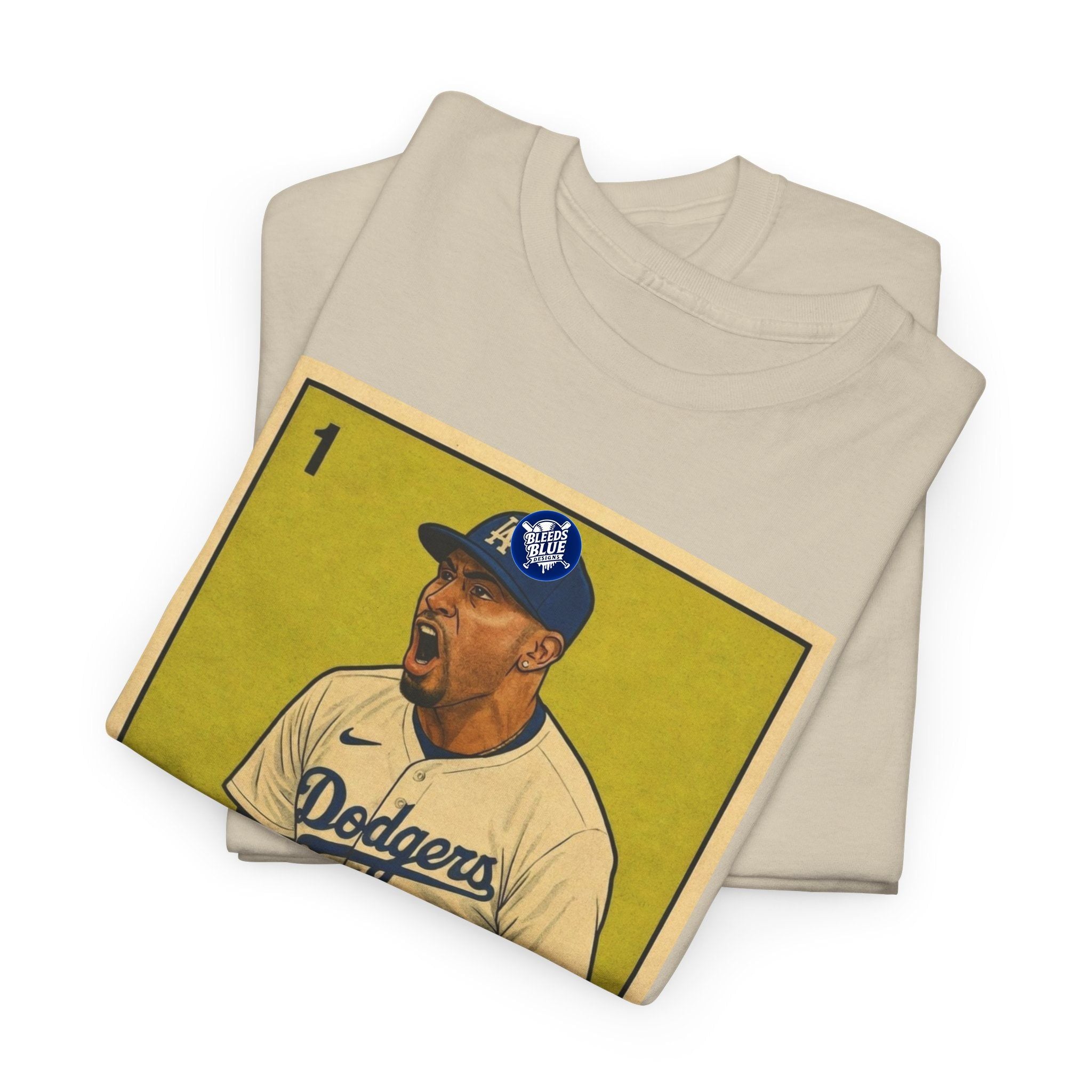 La Trompeta Baseball T-Shirt — Vintage Dodgers Trading Card Design