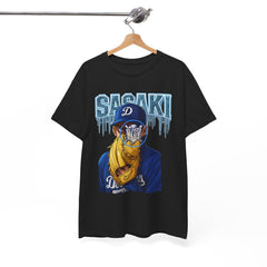Dodgers Roki Sasaki Ice Anime Tee Shirt - Unisex Heavy Cotton Casual Fit