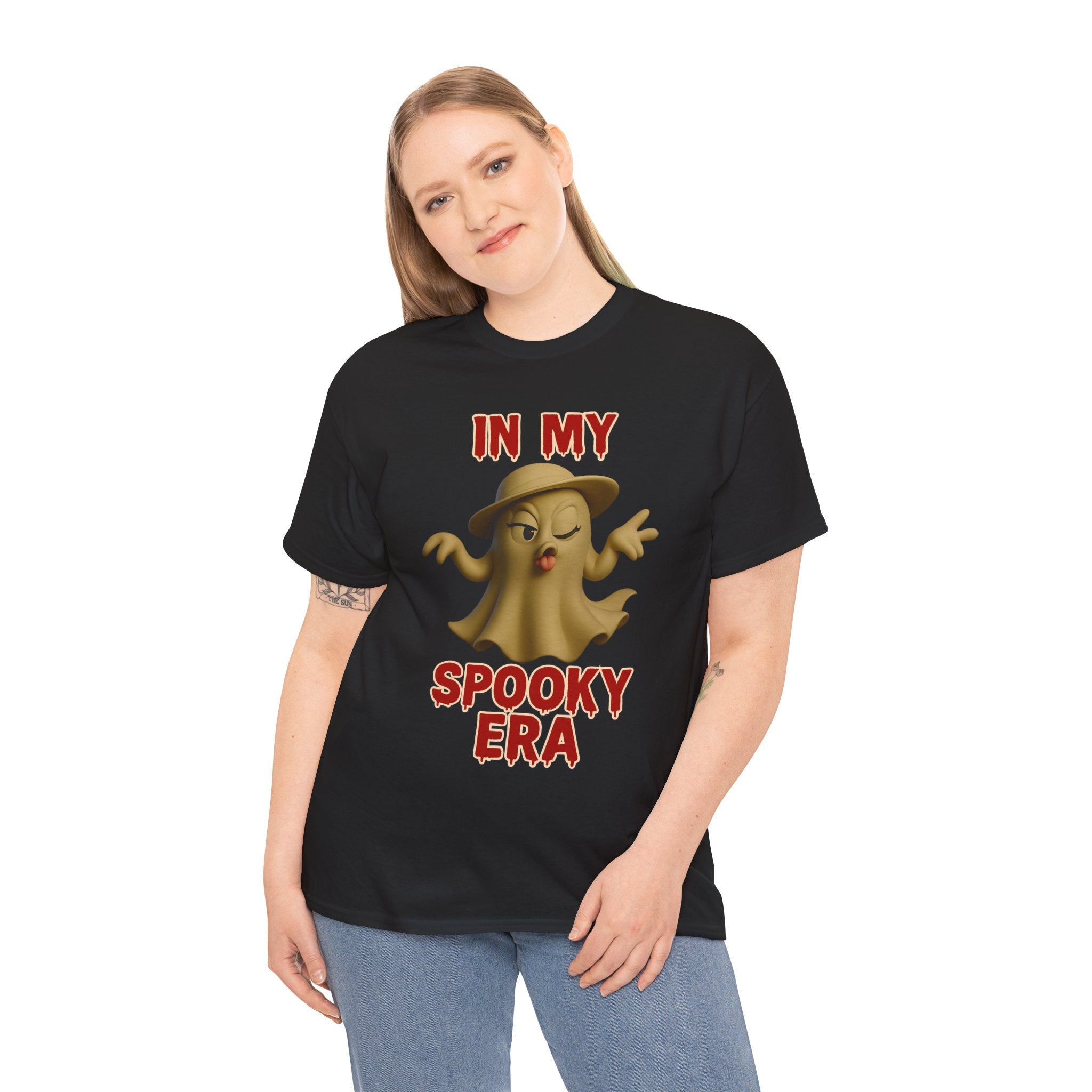 Ghost Fashionista In My Spooky Era Halloween Tee Shirt - Unisex Heavy Cotton Tee Casual Fit