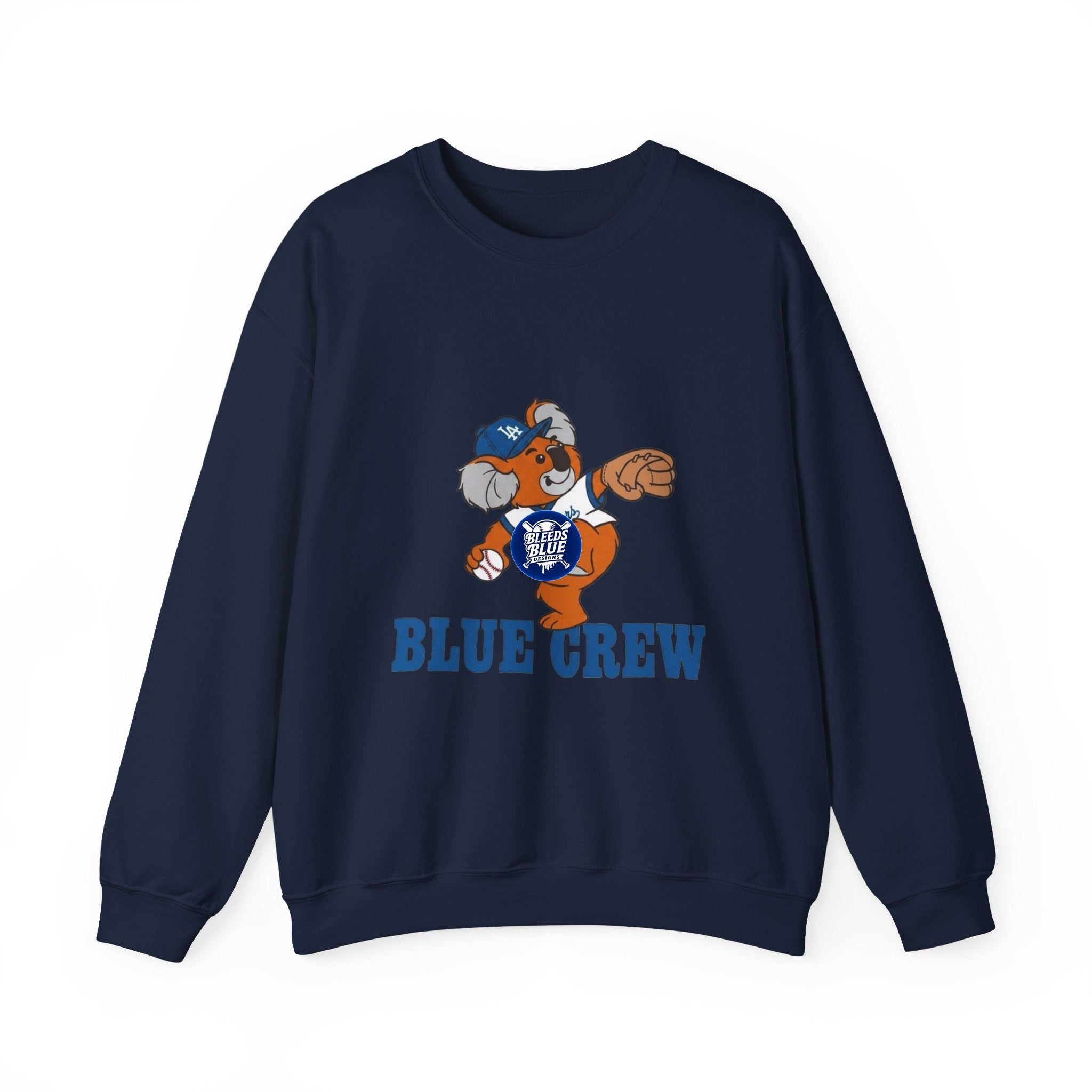 Blue Crew Koala Mascot Sweatshirt — Adult Crewneck Sweatshirt