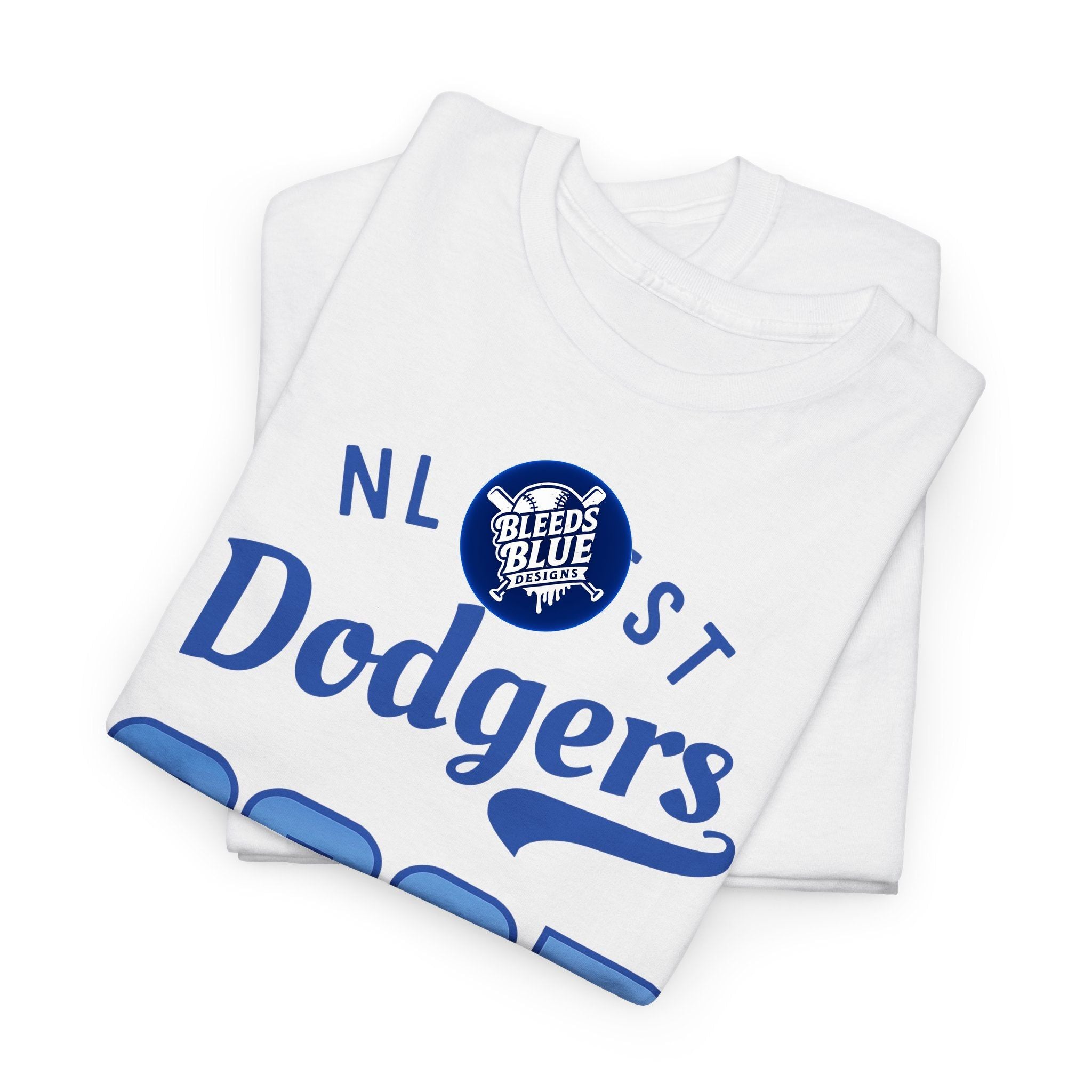 2025 NL West Champs Los Angeles Dodgers Tee Shirt - Unisex Heavy Cotton Casual Fit