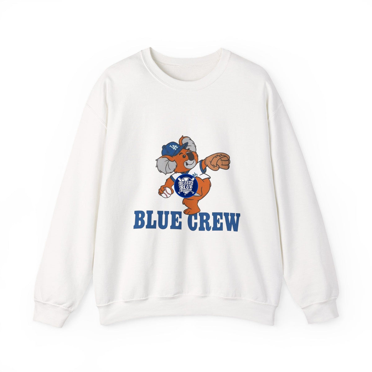 Blue Crew Koala Mascot Sweatshirt — Adult Crewneck Sweatshirt