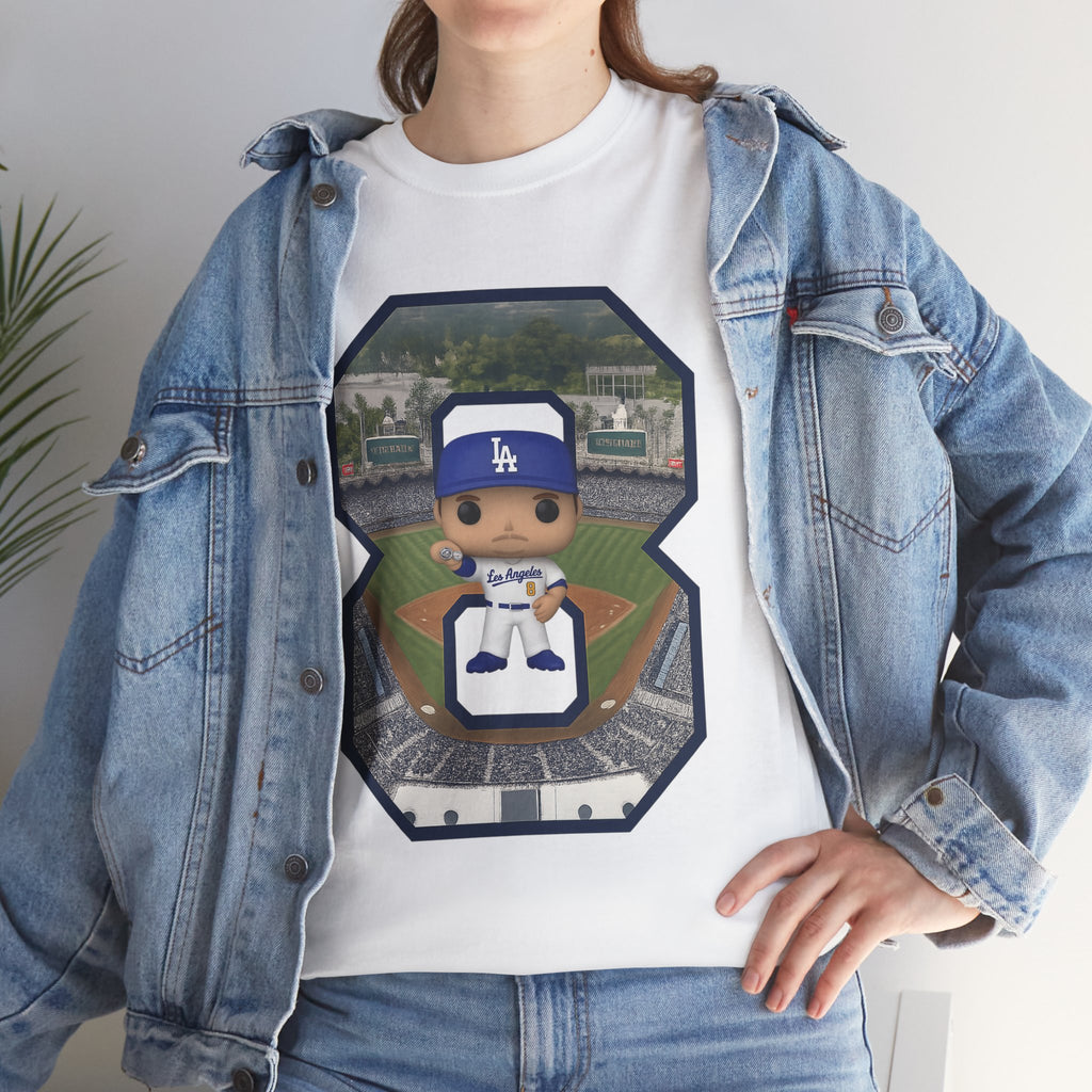 Kike Number 8 with a Funko Style Figurine Tee Shirt - Unisex Heavy Cotton Tee Casual Fit