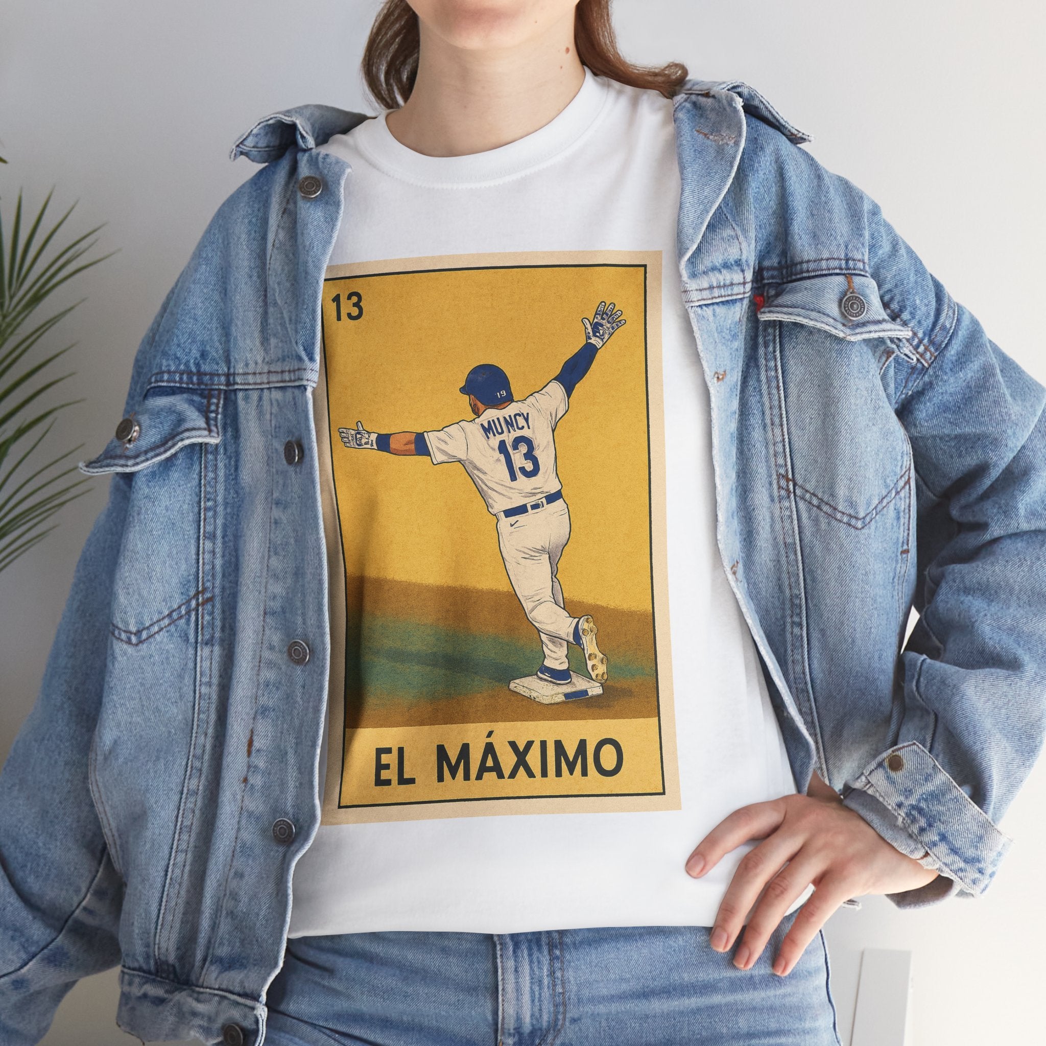 Muncy El Maximo Loteria Card Tee Shirt - Unisex Heavy Cotton Tee Casual Fit