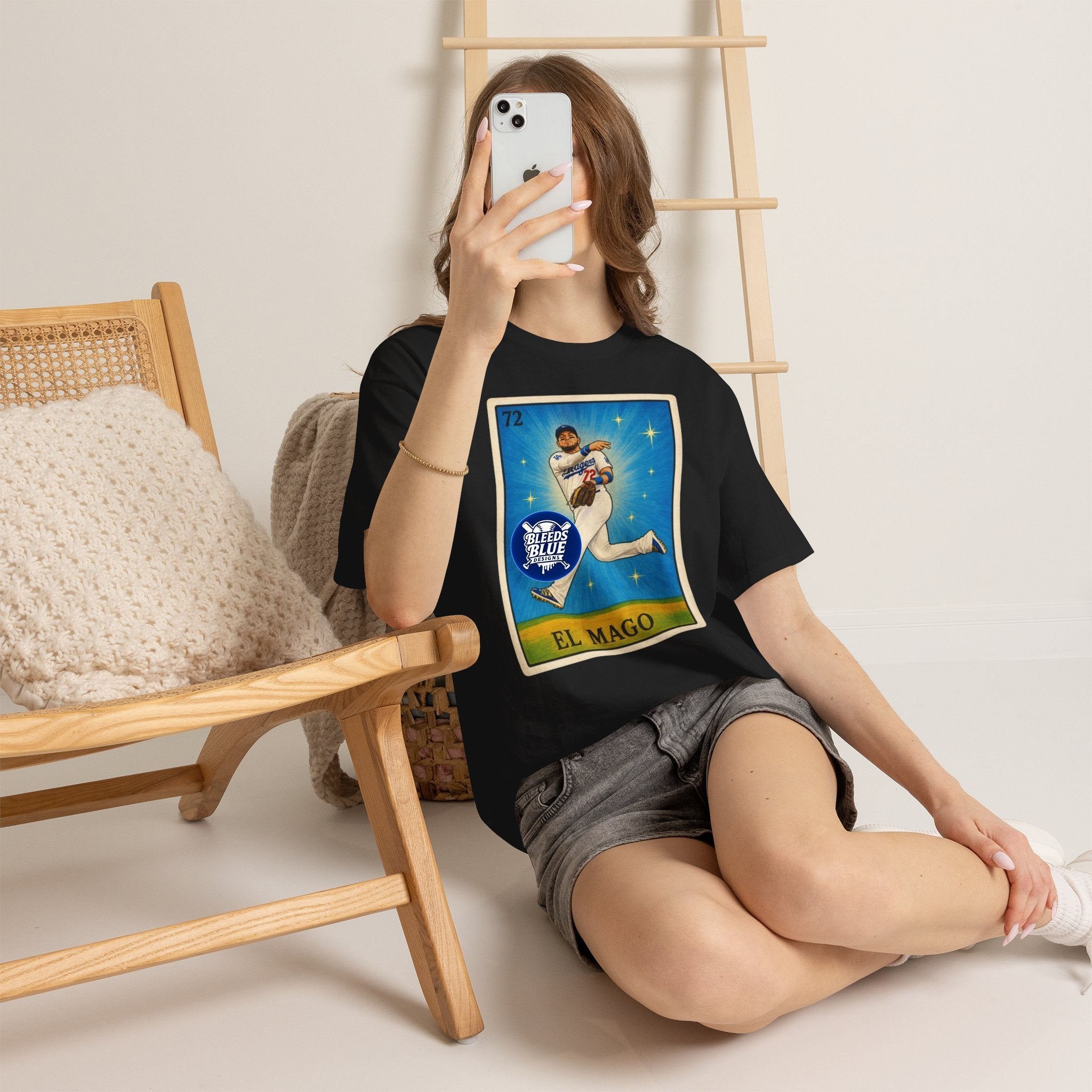 El Mago Loteria Card Tee — Lotería Style Miguel Rojas Graphic T-Shirt