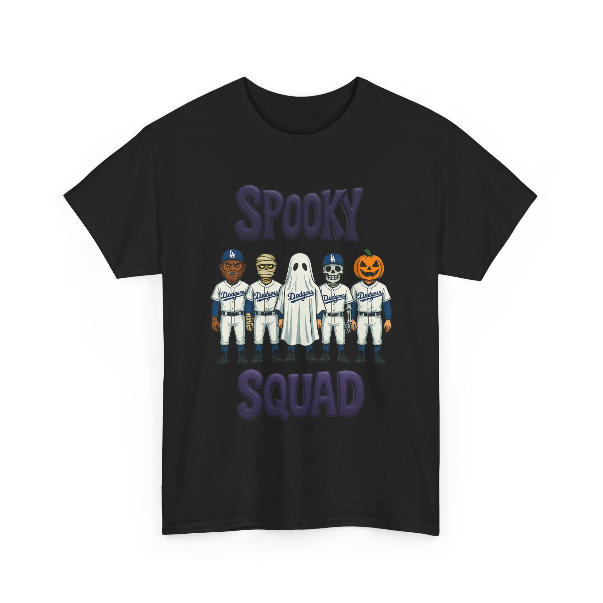 Halloween Spooky Squad Tee Shirt - Unisex Heavy Cotton Casual Fit