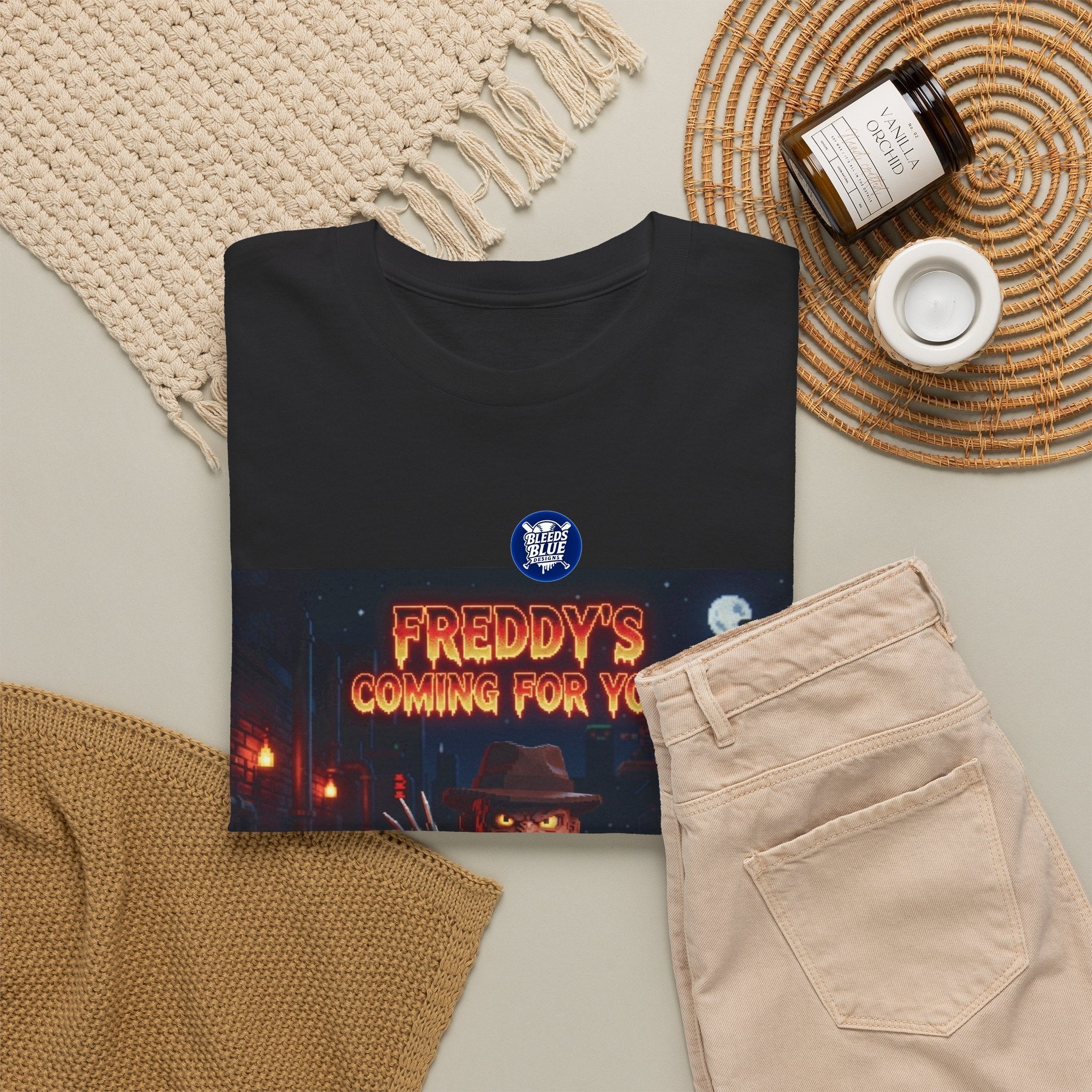 Halloween Freddy's Coming for You Retro Arcade Spooky Season T-Shirt