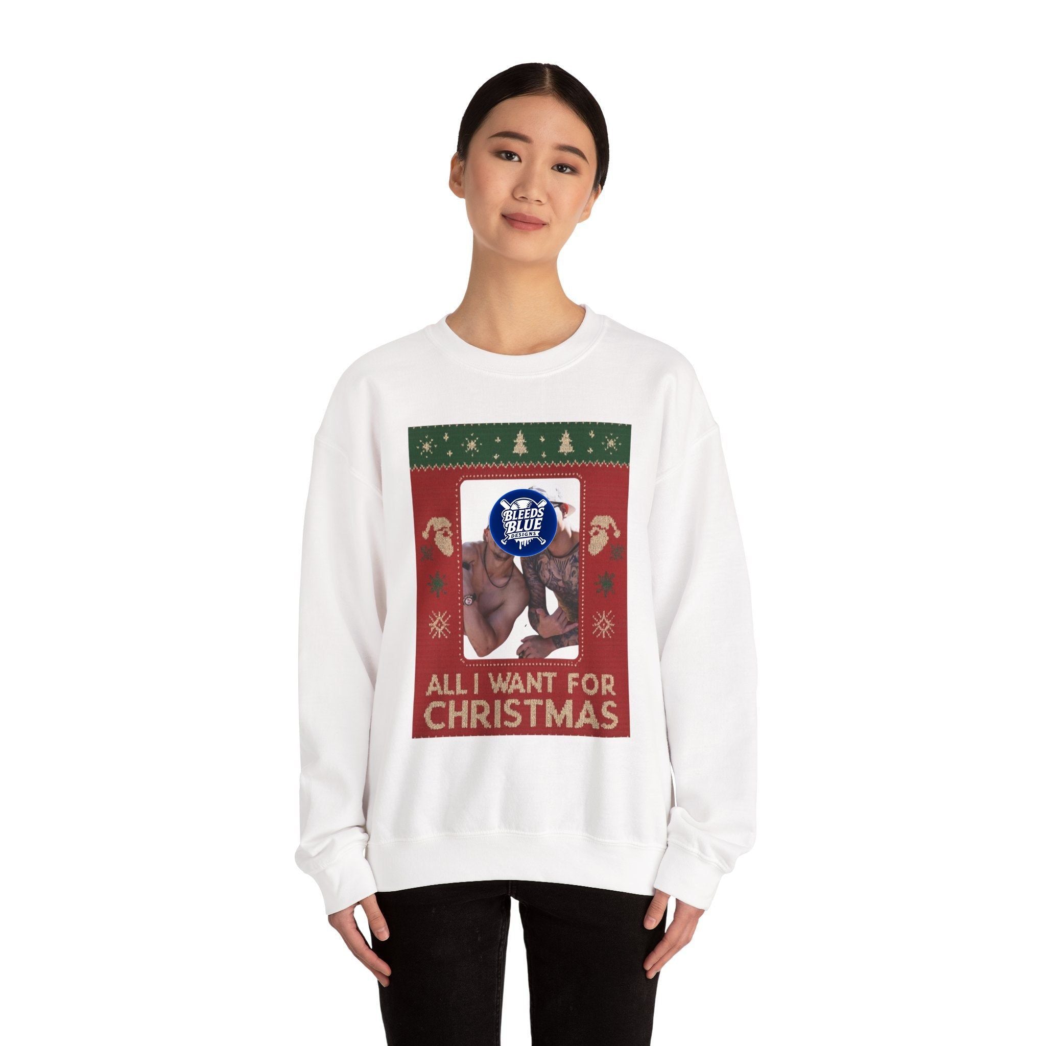 All I Want for Christmas Kike and Banda Sweatshirt - Unisex Crewneck Casual Streetwear