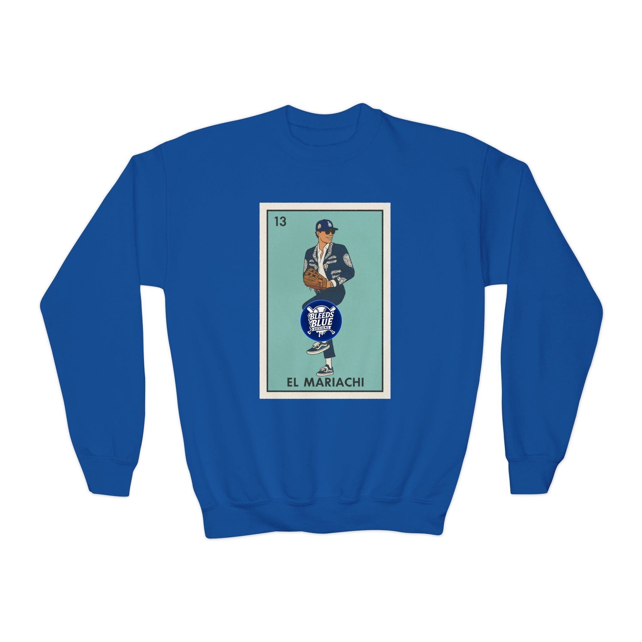 El Mariachi Lotería Card Kelly Team Pride - Youth Crewneck Sweatshirt