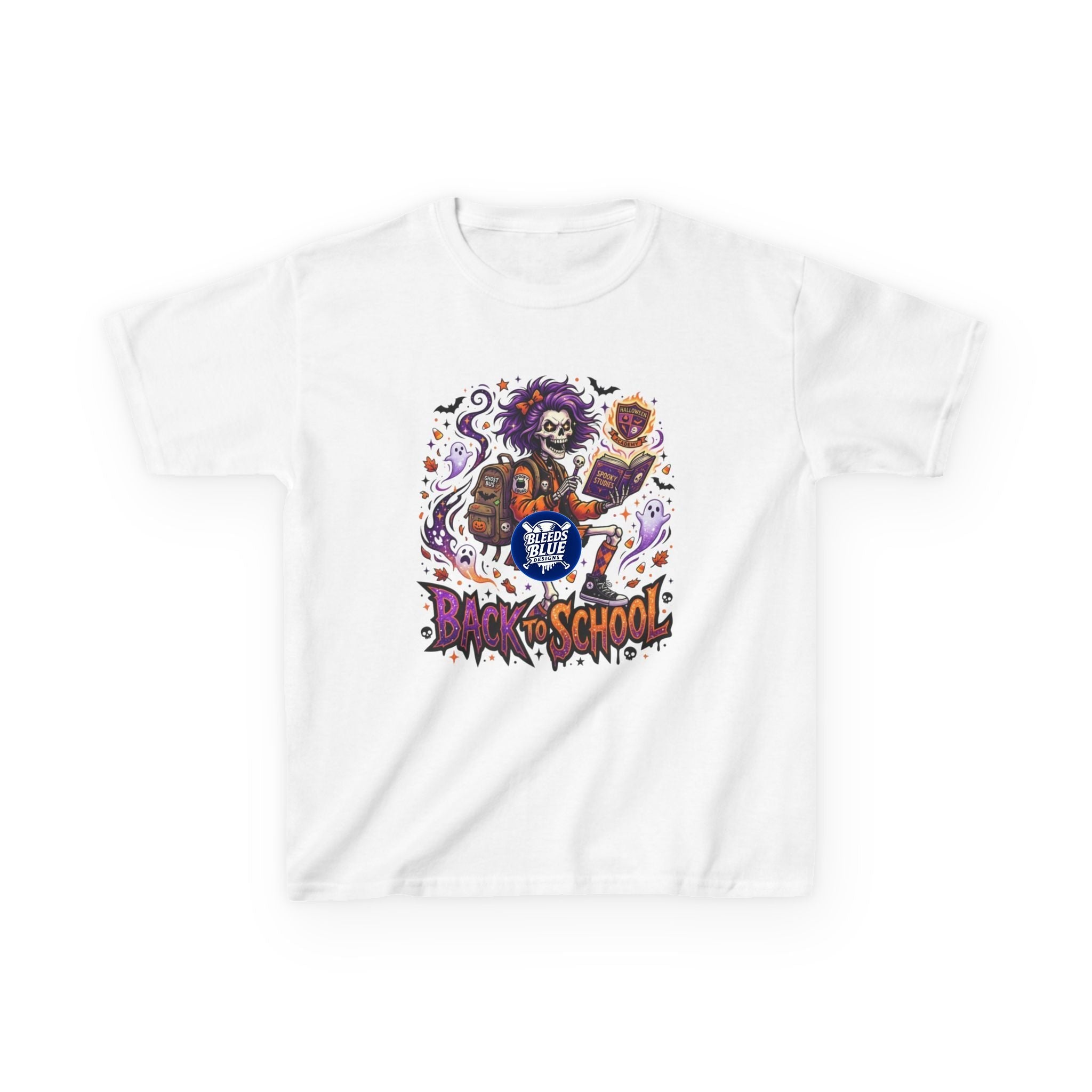 Kids Tee — Spooky 'Back to School' Monster Backpack Design