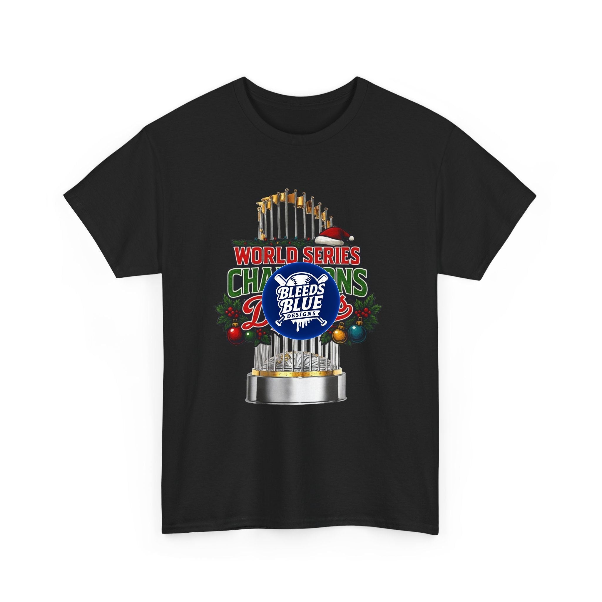Holiday World Series Champions Dodgers Tee Shirt - Unisex Heavy Cotton Casual Fit