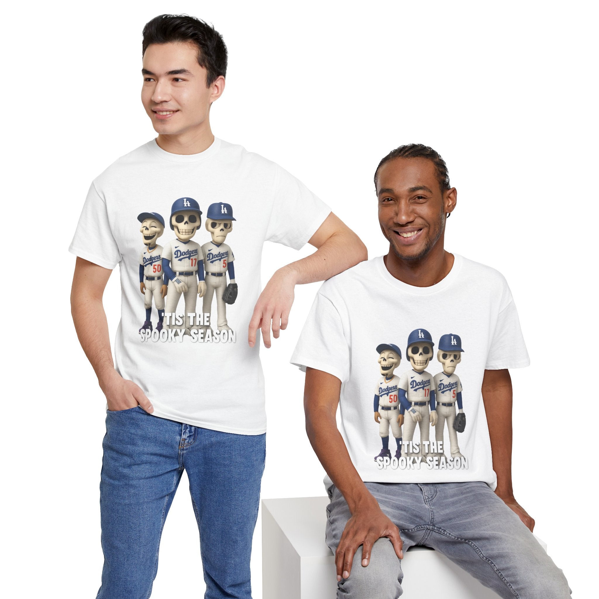 Tis the Spooky Season Trio Tee Shirt - Unisex Heavy Cotton Tee Casual Fit
