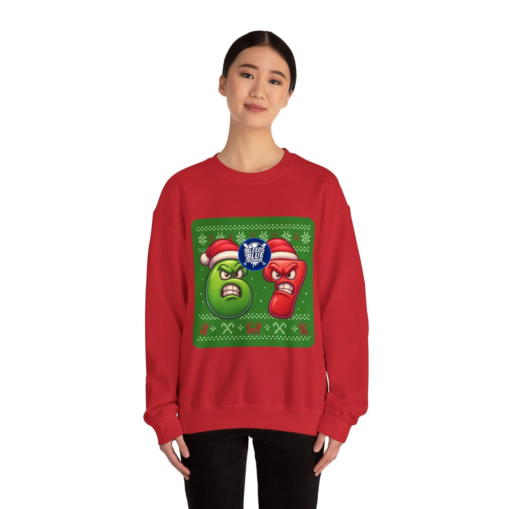 Holiday Ugly Christmas Angry 67 Sweatshirt - Unisex Crewneck Casual Streetwear