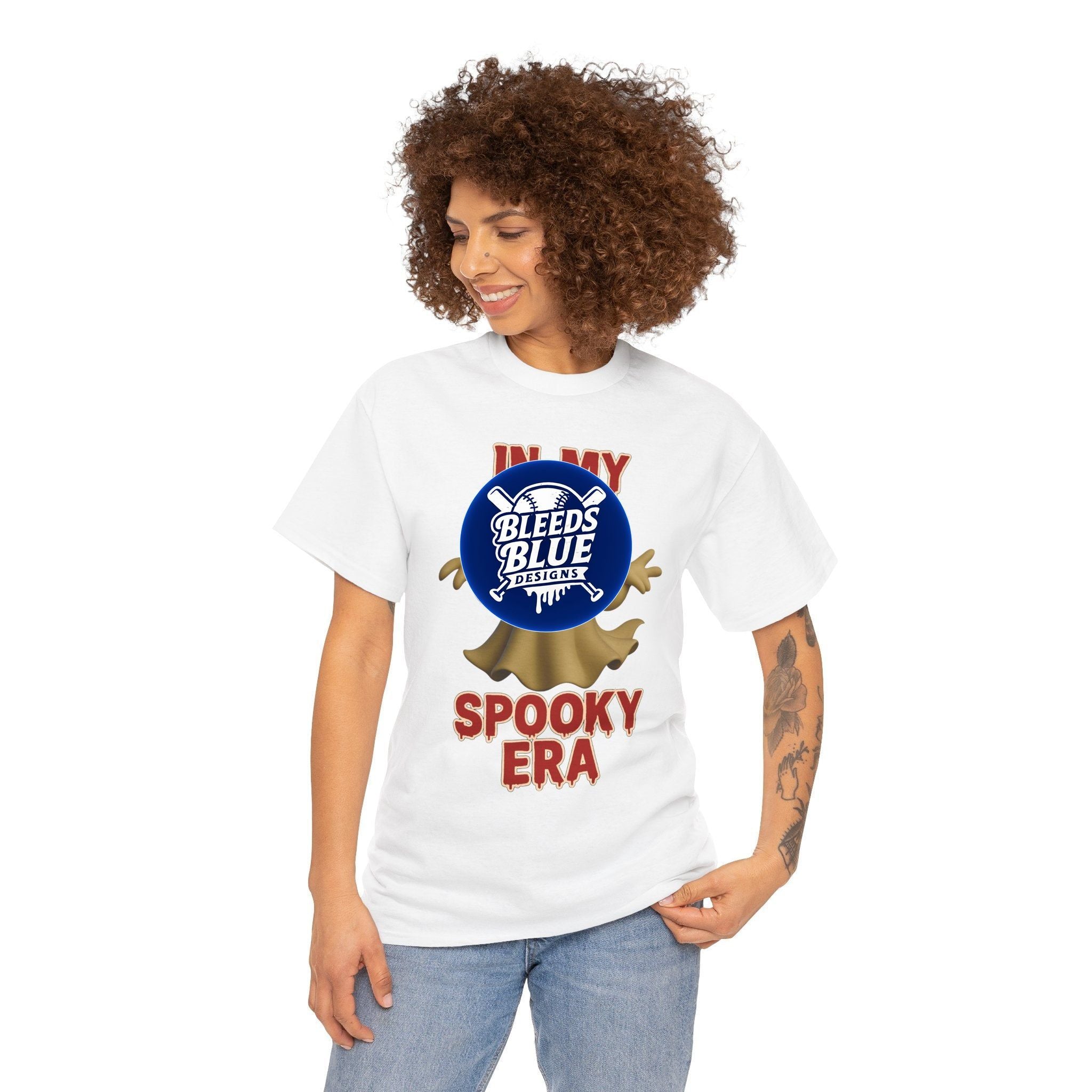 Ghost Fashionista In My Spooky Era Halloween Tee Shirt - Unisex Heavy Cotton Casual Fit