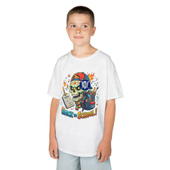 Kids Tee — Colorful Skull 'Back to School' Graphic