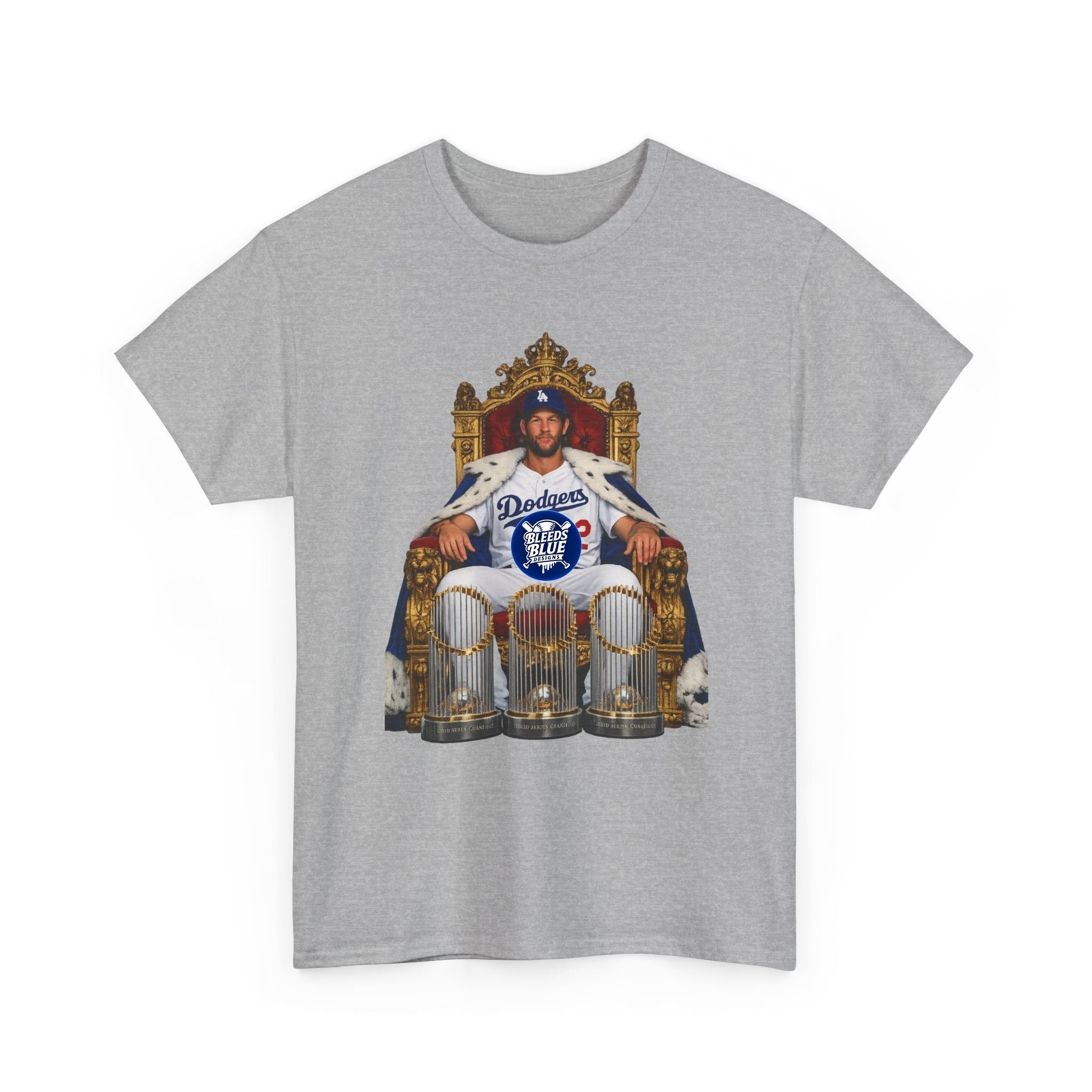Kershaw Baseball Throne T-Shirt — Player on Throne Graphic Tee