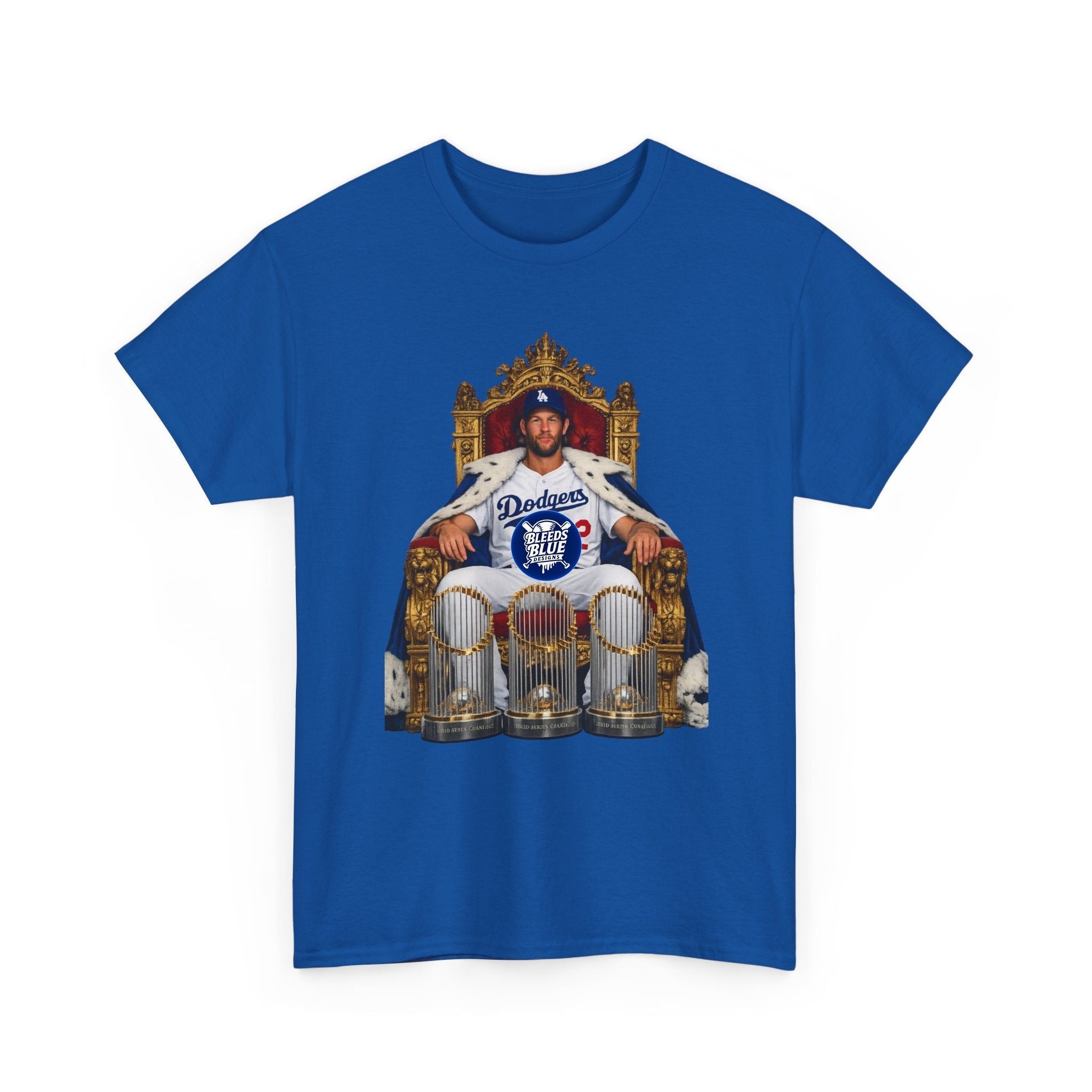 Kershaw Baseball Throne T-Shirt — Player on Throne Graphic Tee