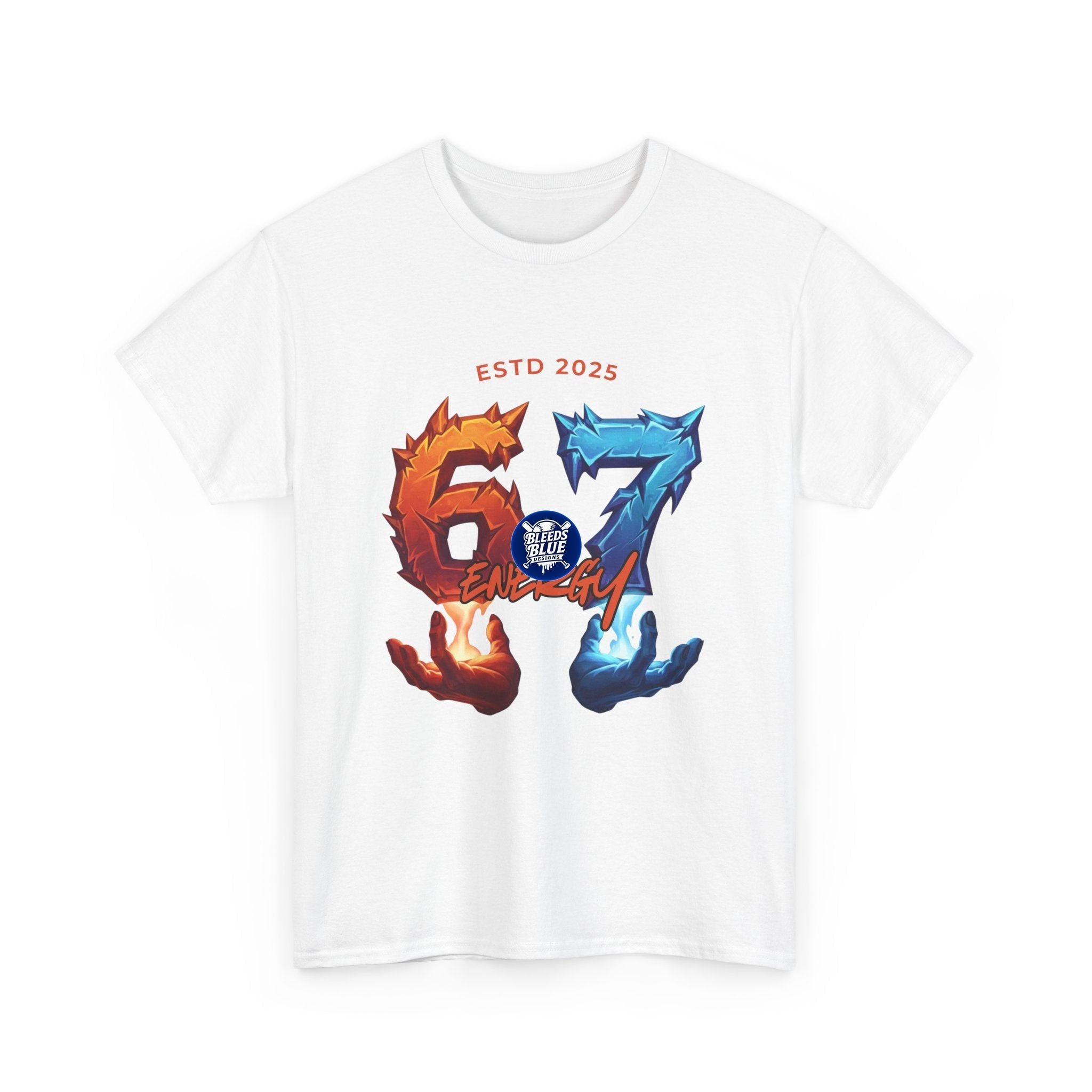Fierce 67 Energy Tee Shirt - Unisex Heavy Cotton Casual Fit