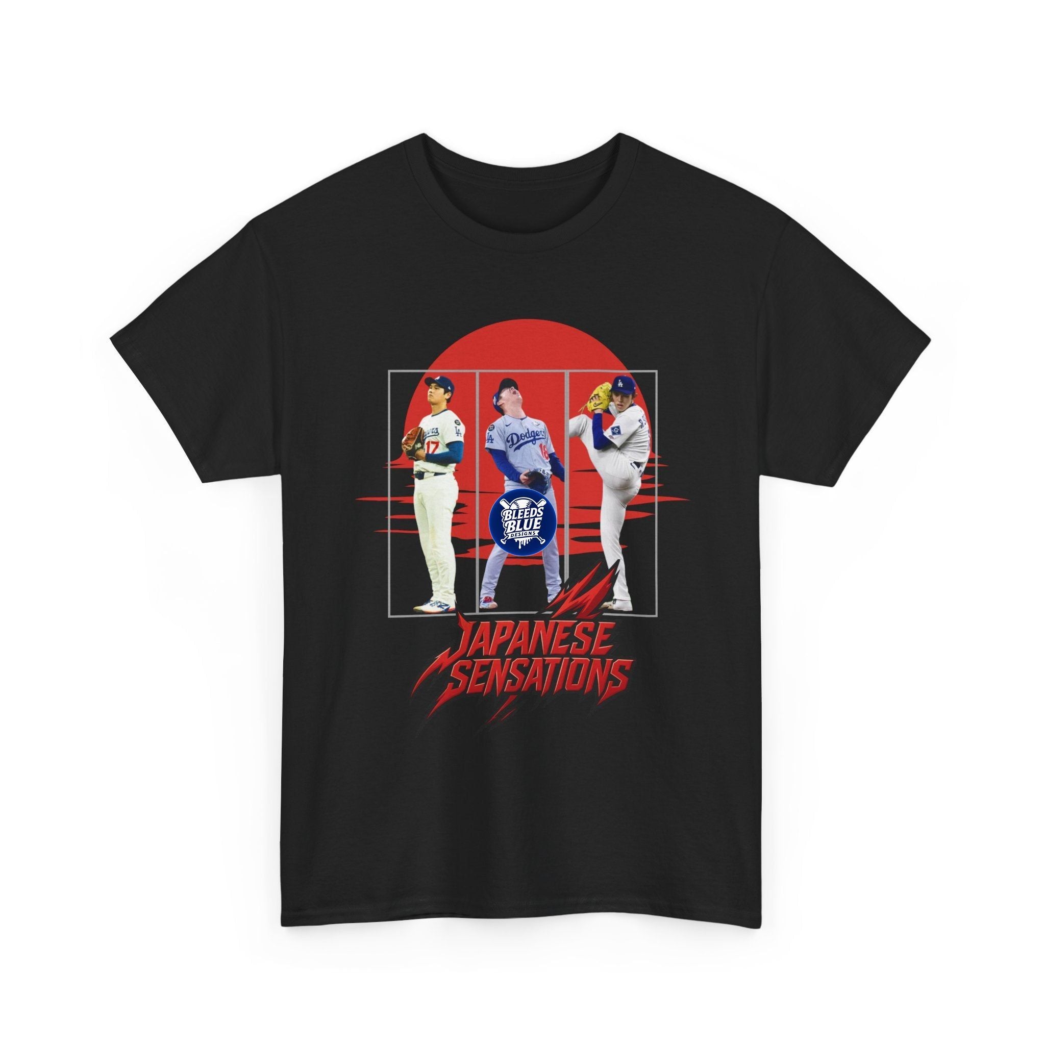 Dodgers Japanese Sensations Tee Shirt - Unisex Heavy Cotton Casual Fit