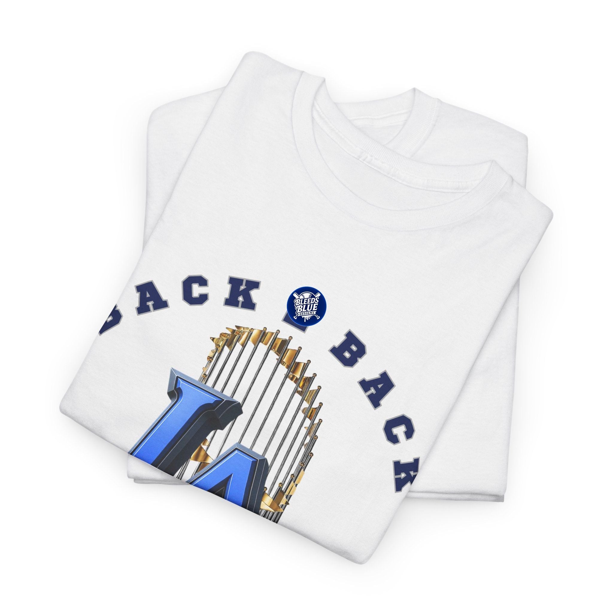 LA Back-to-Back Champions T-Shirt — Baseball World Series Trophy Tee