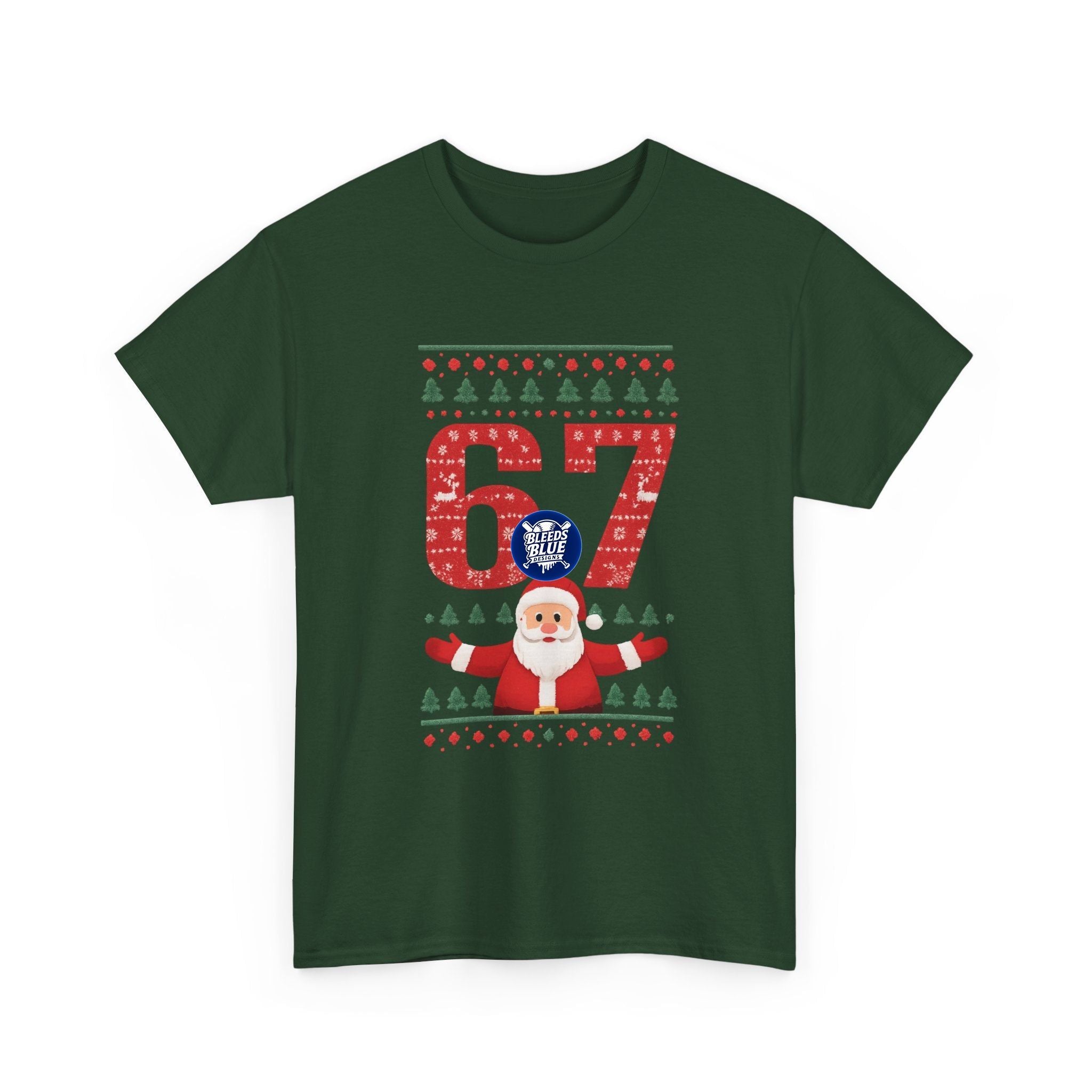Holiday Santa 6 7 Tee Shirt - Unisex Heavy Cotton Casual Fit