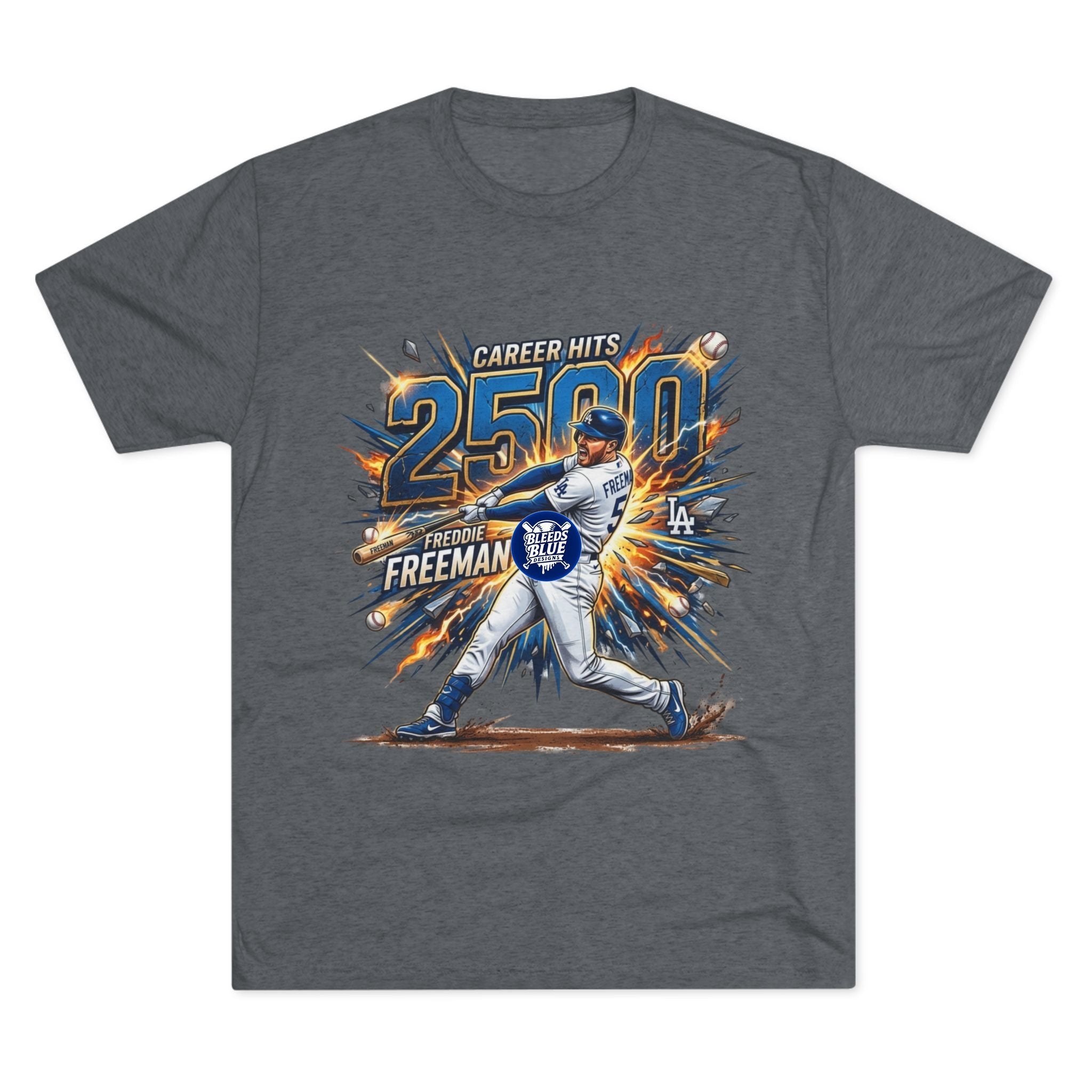 2500 Career Hits Baseball Tee – Milestone Freeman Tribute