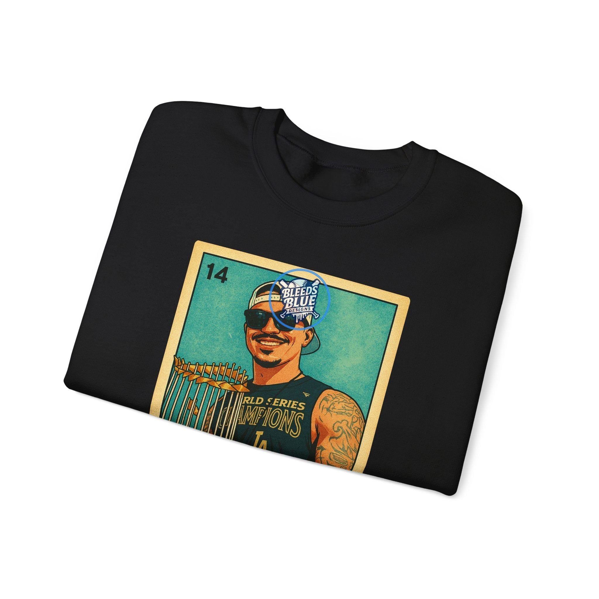 Dodgers Banda El Bandido Loteria Card Sweatshirt - Unisex Crewneck Casual Streetwear