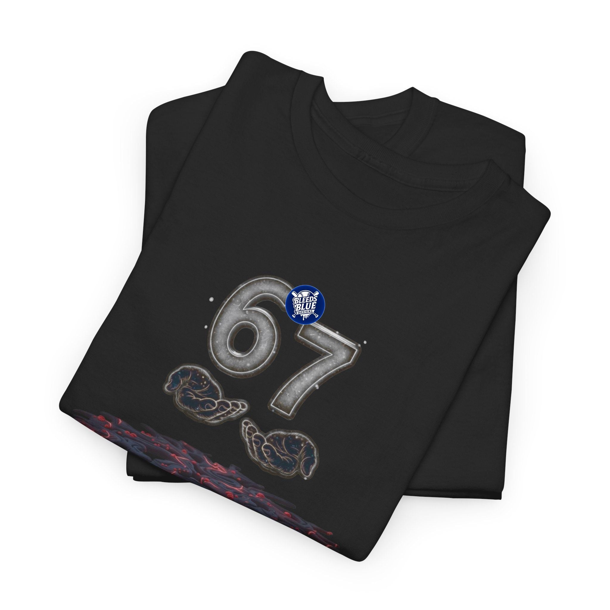 The Upside Down 6 7 Tee Shirt - Unisex Heavy Cotton Casual Fit