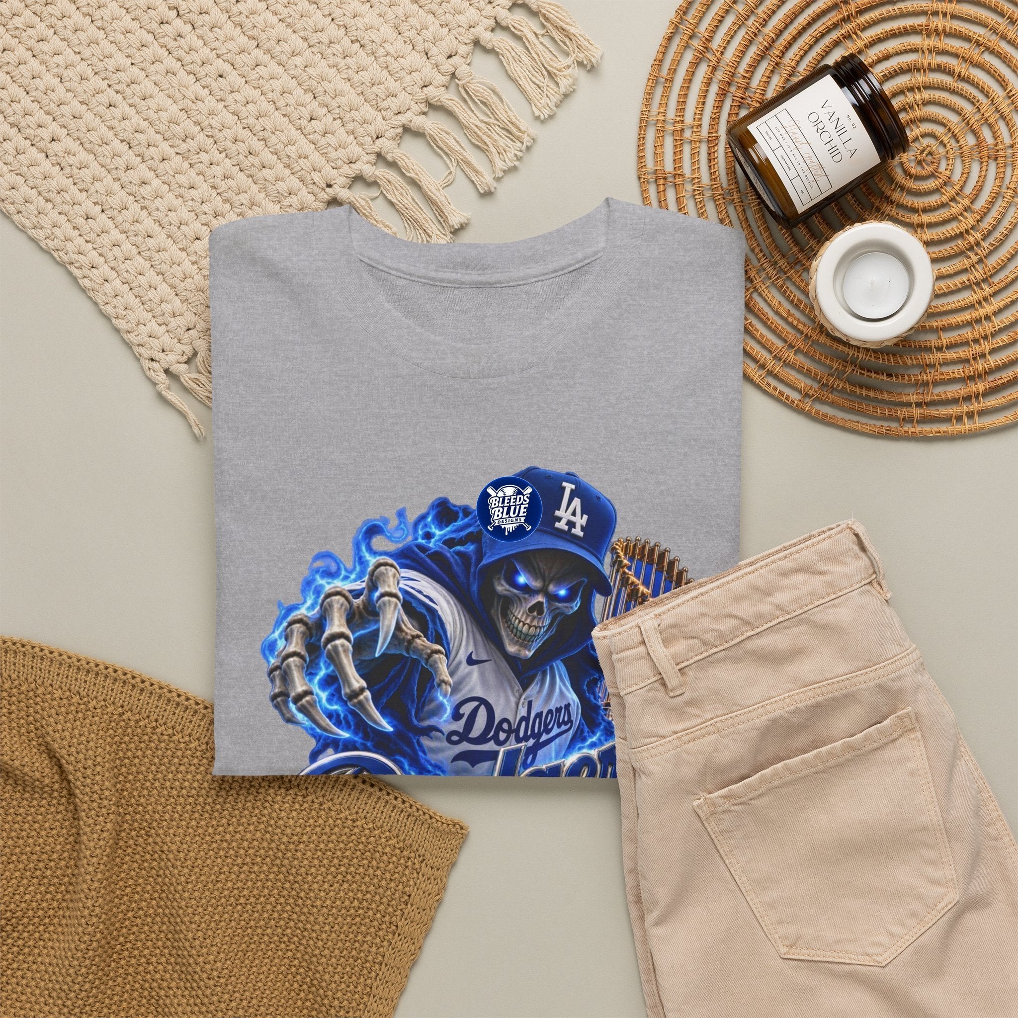Dodgers Skeleton Road to 3-Peat Baseball T-Shirt