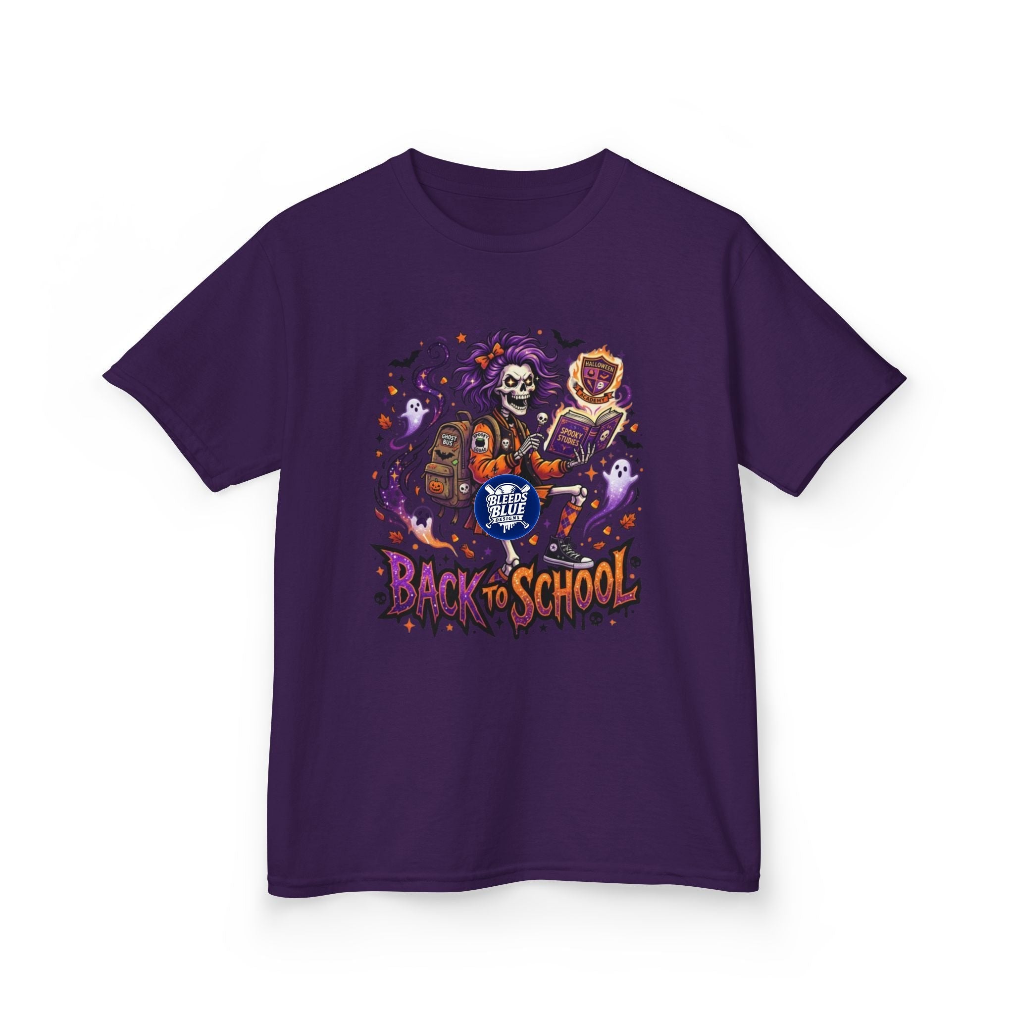 Kids Tee — Spooky 'Back to School' Monster Backpack Design