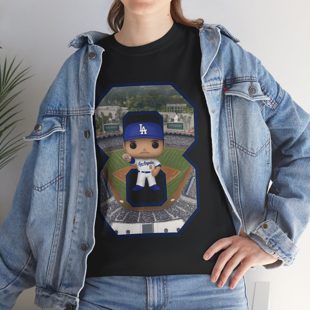 Kike Number 8 with a Funko Style Figurine Tee Shirt - Unisex Heavy Cotton Tee Casual Fit