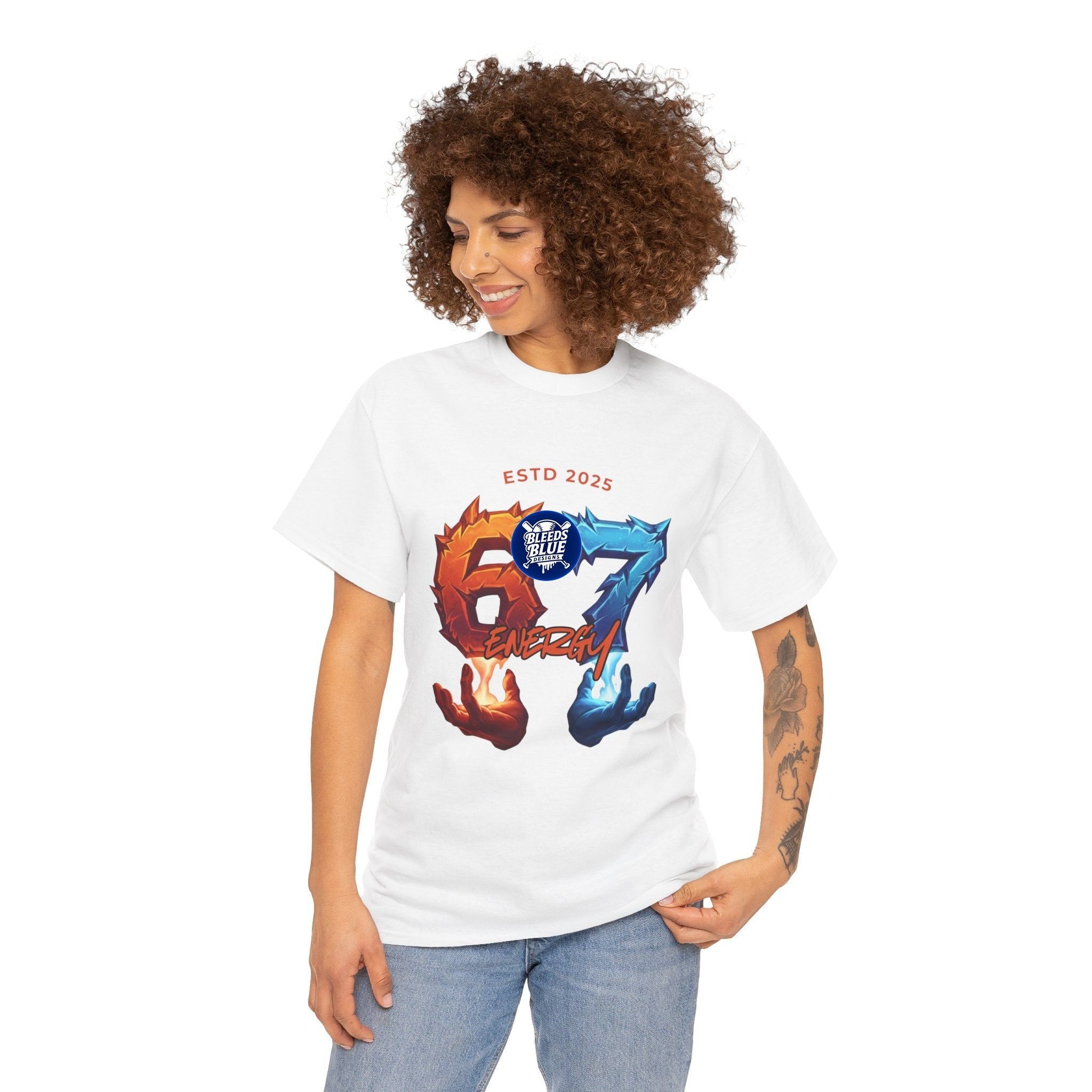 Fierce 67 Energy Tee Shirt - Unisex Heavy Cotton Casual Fit