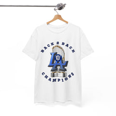 LA Back-to-Back Champions T-Shirt — Baseball World Series Trophy Tee