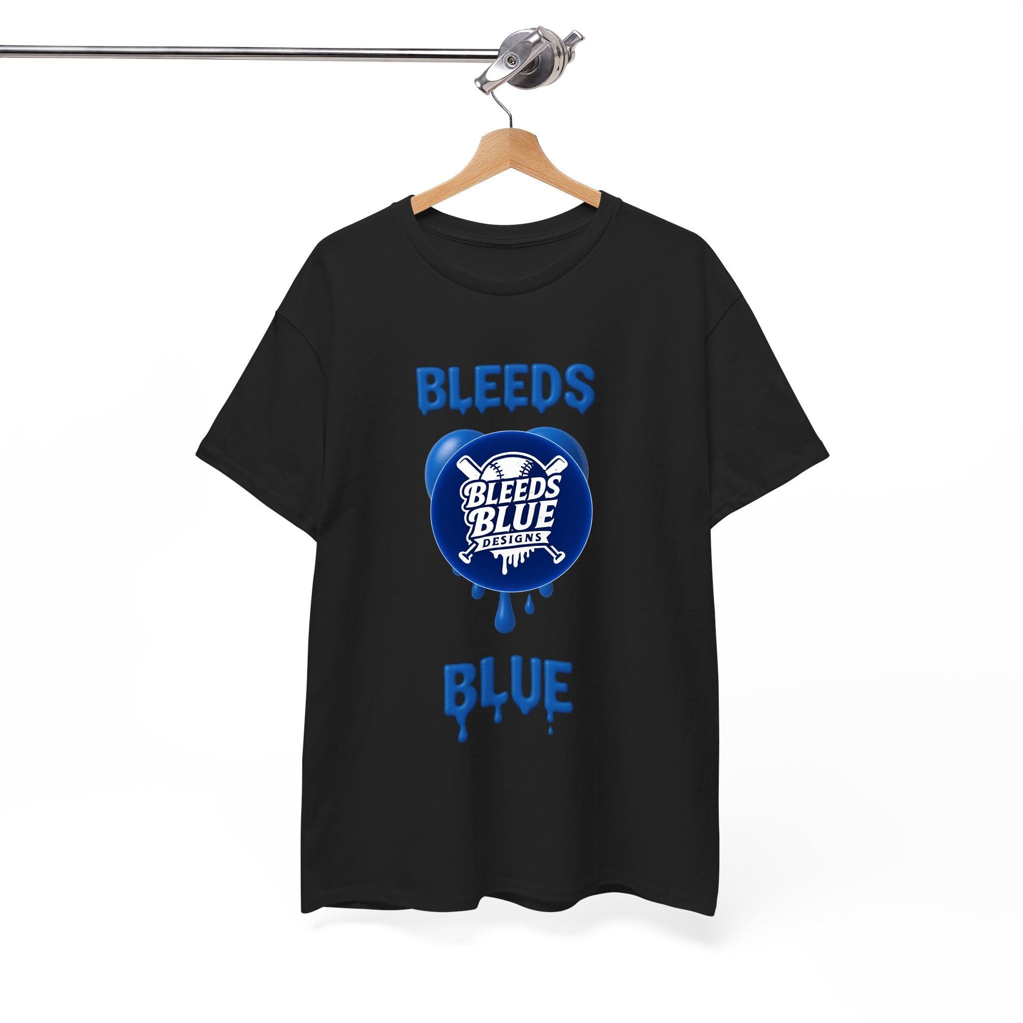 Heart Bleeds Blue Tee Shirt - Unisex Heavy Cotton Casual Fit