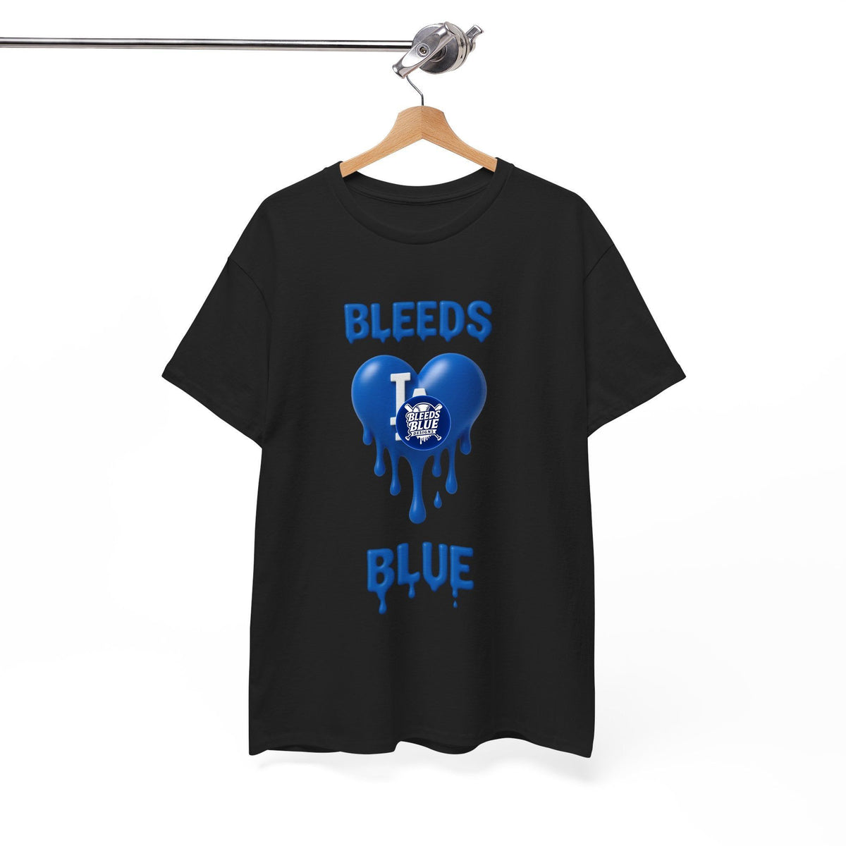 Heart Bleeds Blue Tee Shirt - Unisex Heavy Cotton Casual Fit