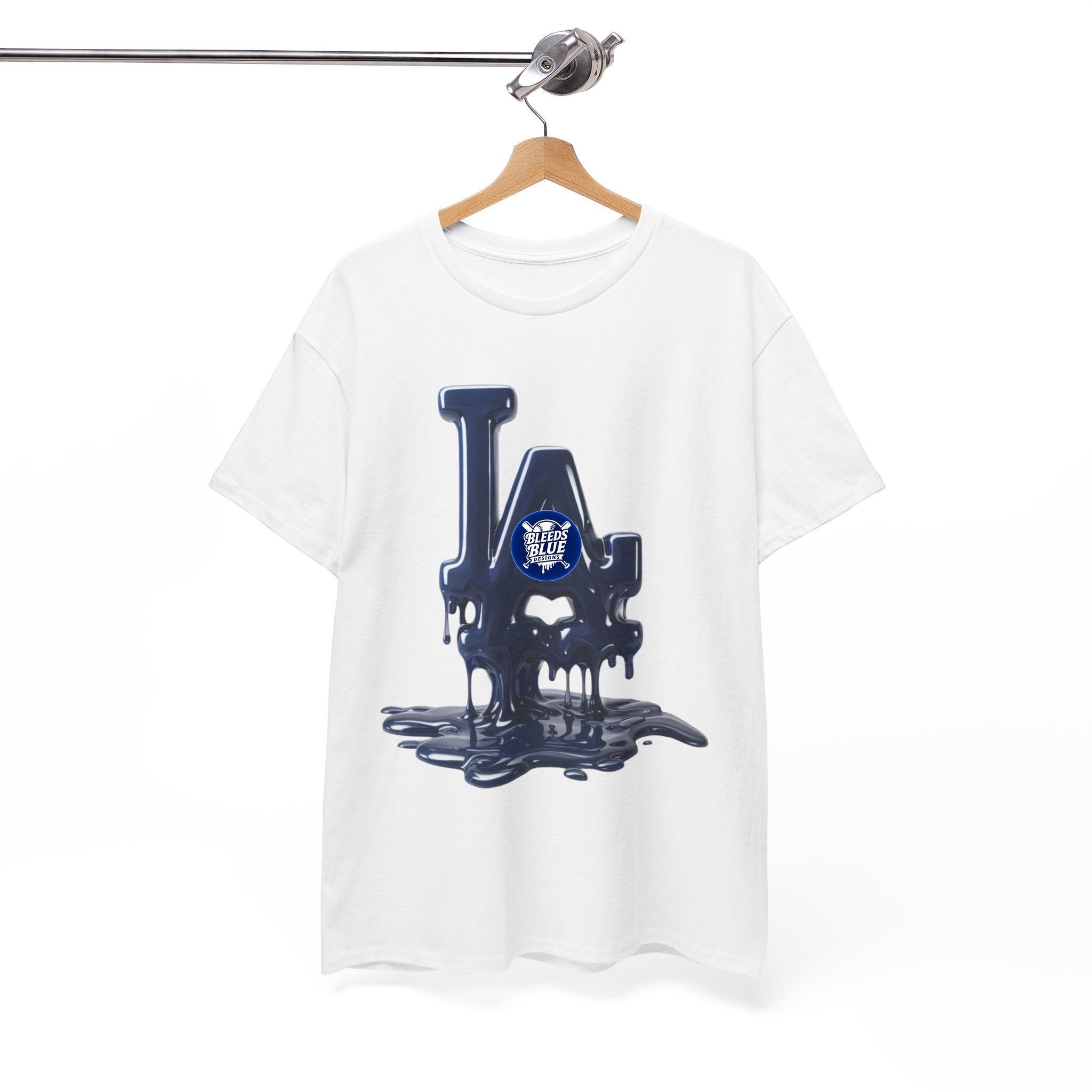 LA Urban Melting Drip Logo T-Shirt — Adult Heavy Cotton Casual Fit