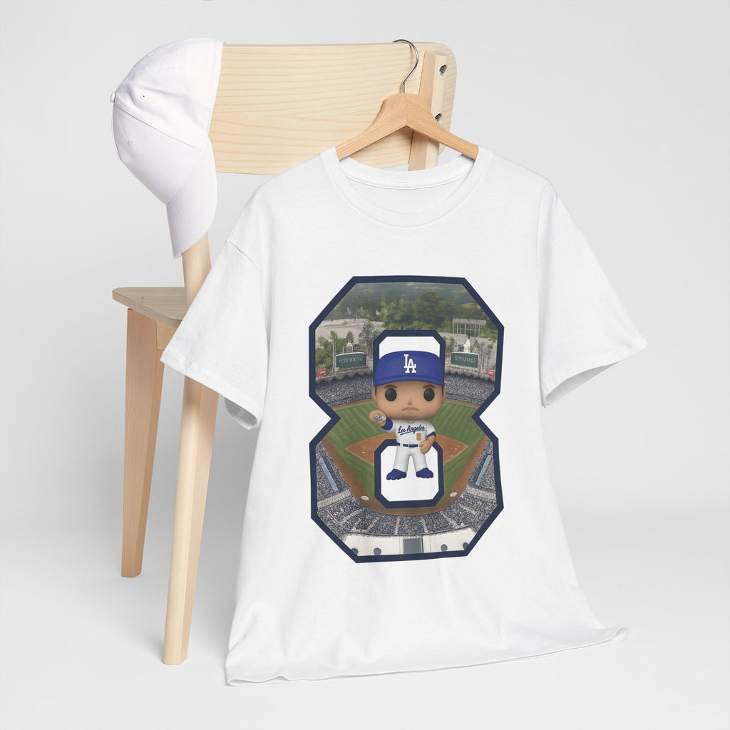 Kike Number 8 with a Funko Style Figurine Tee Shirt - Unisex Heavy Cotton Tee Casual Fit