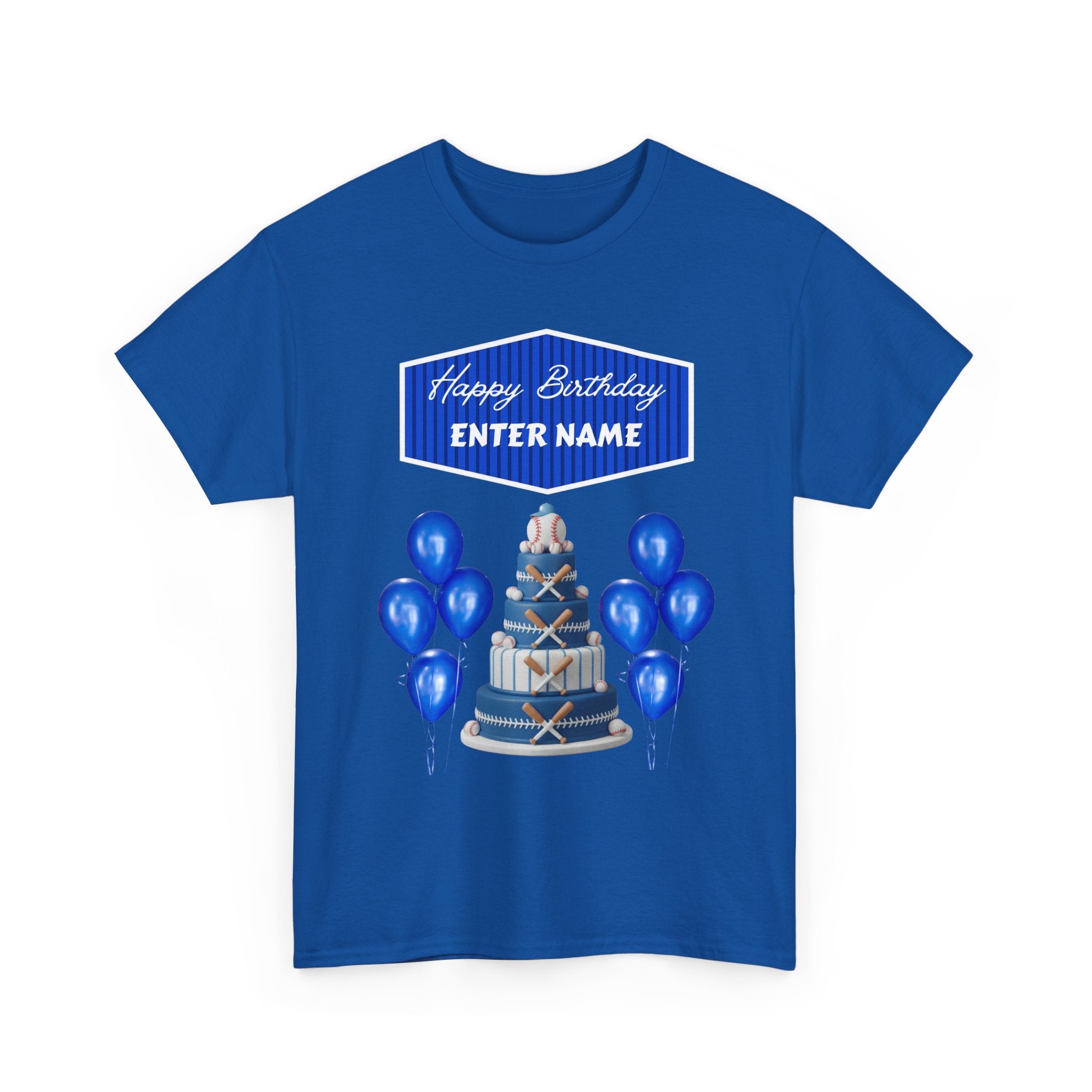 Personalized Kids Birthday Cake Tee — "Happy Birthday" Name T-Shirt
