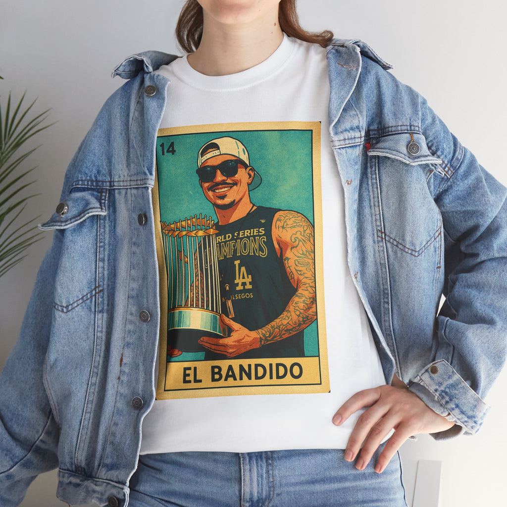 Banda El Bandido Loteria Card Tee Shirt -  Unisex Heavy Cotton Tee Casual Fit