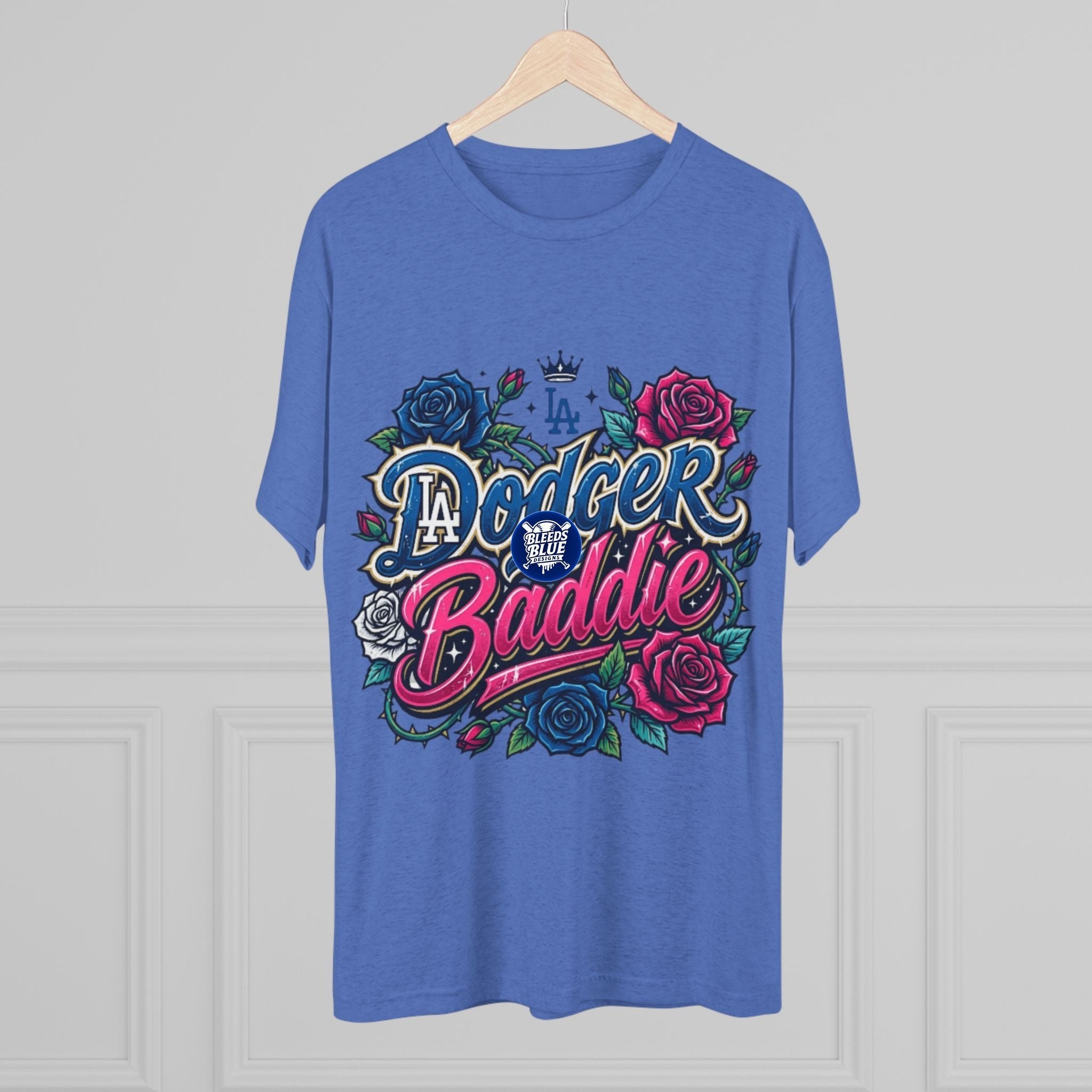 Dodger Baddie Roses Tee — Roses Dodgers Floral Fan Shirt