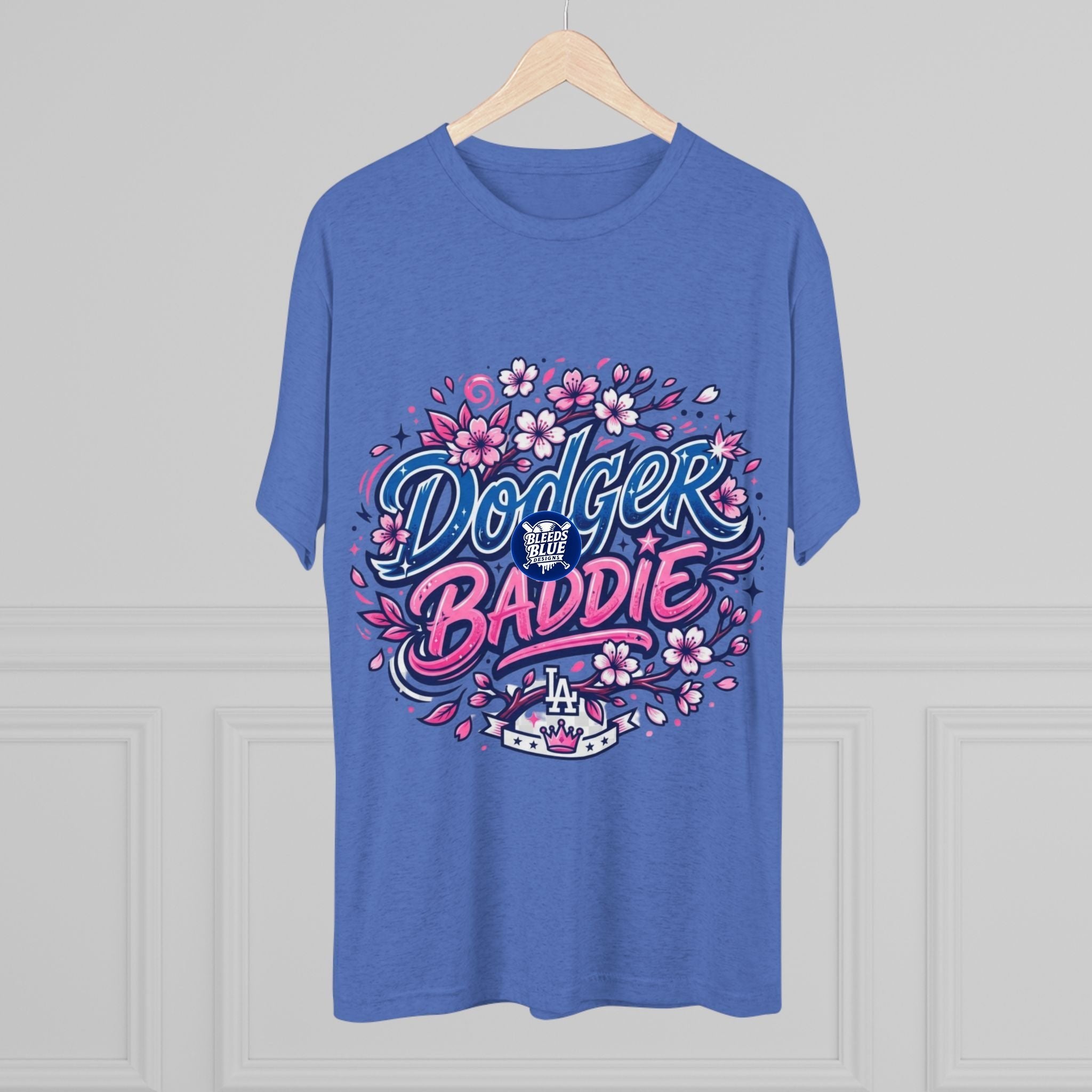 Dodger Baddie Cherry Blossom T-Shirt — Floral LA Dodgers Fan Tee