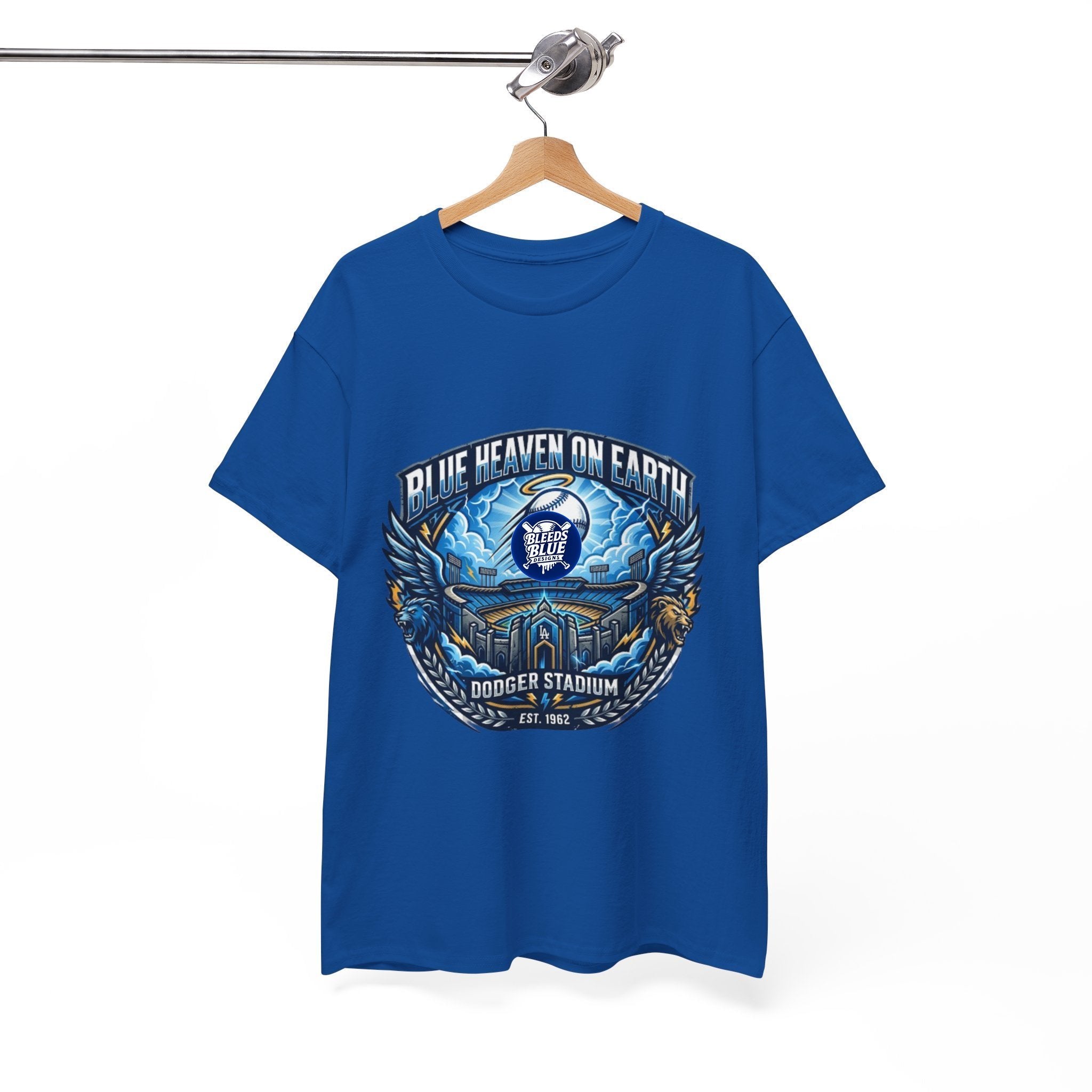 Blue Heaven on Earth Dodgers Stadium T-Shirt — Vintage Baseball Fan Tee