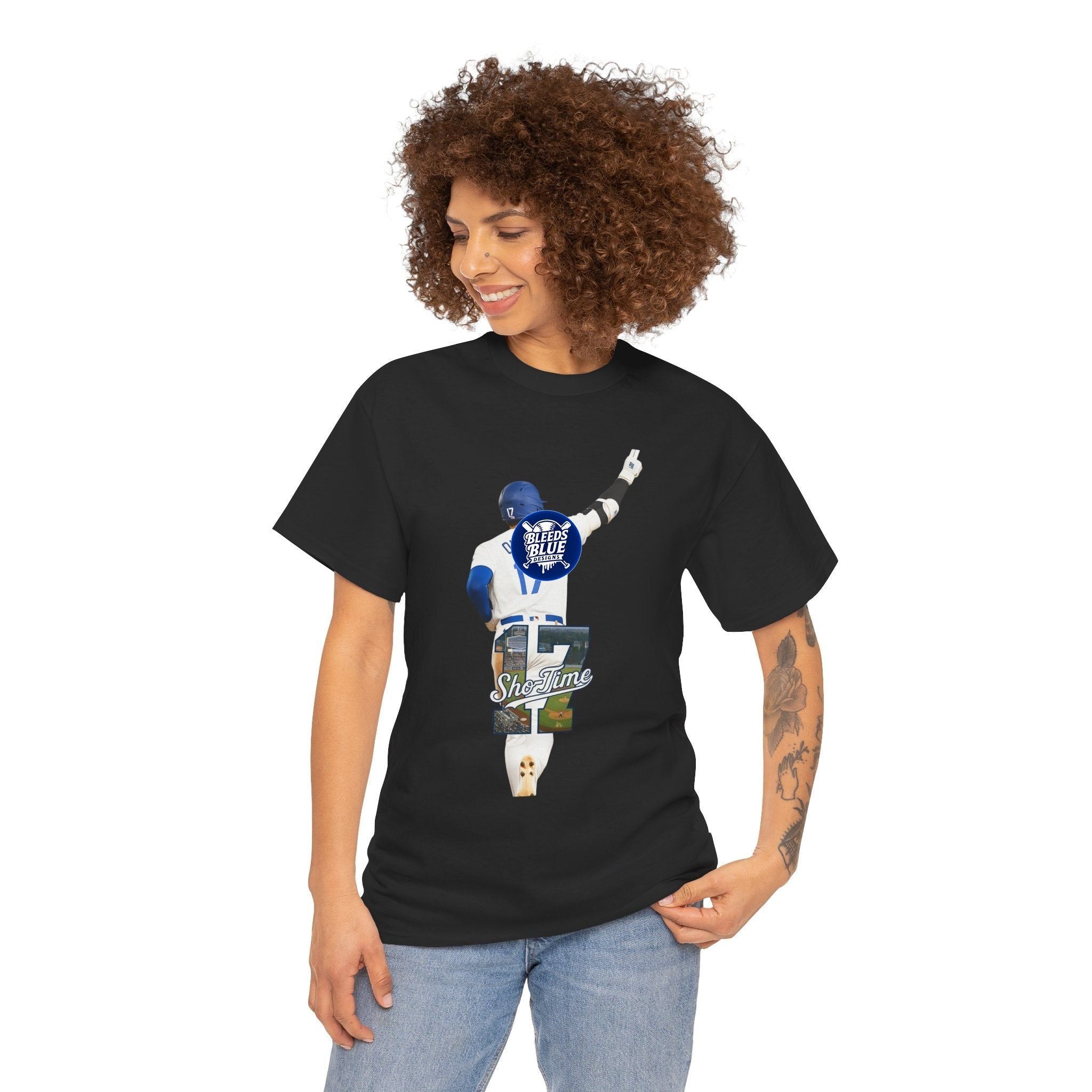 Shohei Ohtani 'Sho-Time' Number 17 Tee Shirt - Unisex Heavy Cotton Tee Casual Fit