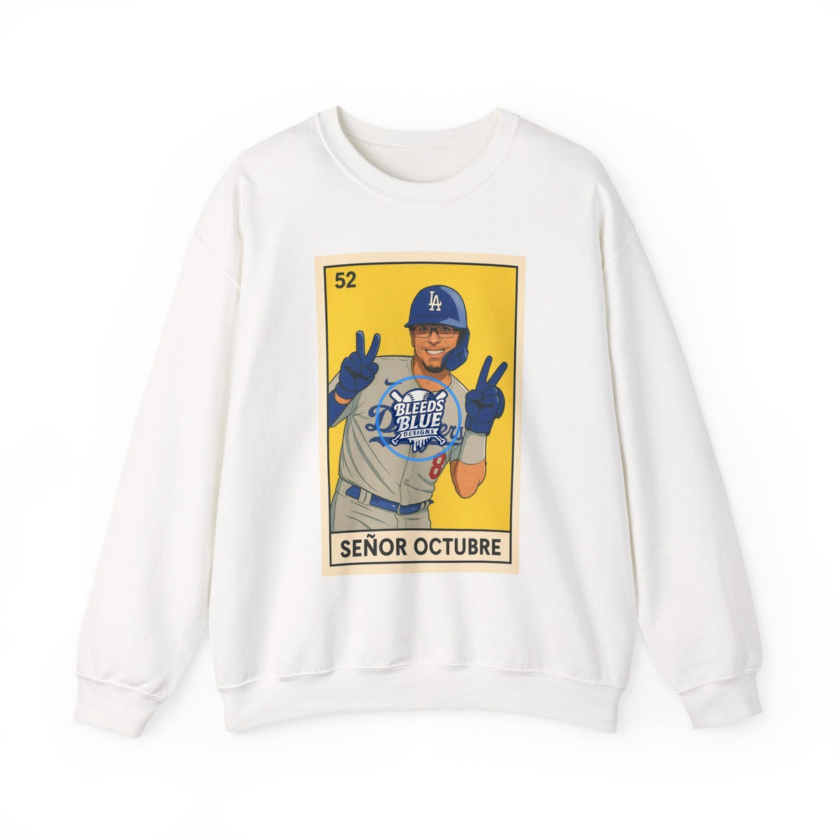 Dodgers Kike Senor Octubre Loteria Card Tee Sweatshirt - Unisex Crewneck Casual Streetwear