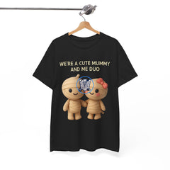 Halloween Spooky Mummy and Me Duo Tee Shirt - Unisex Heavy Cotton Casual Fit
