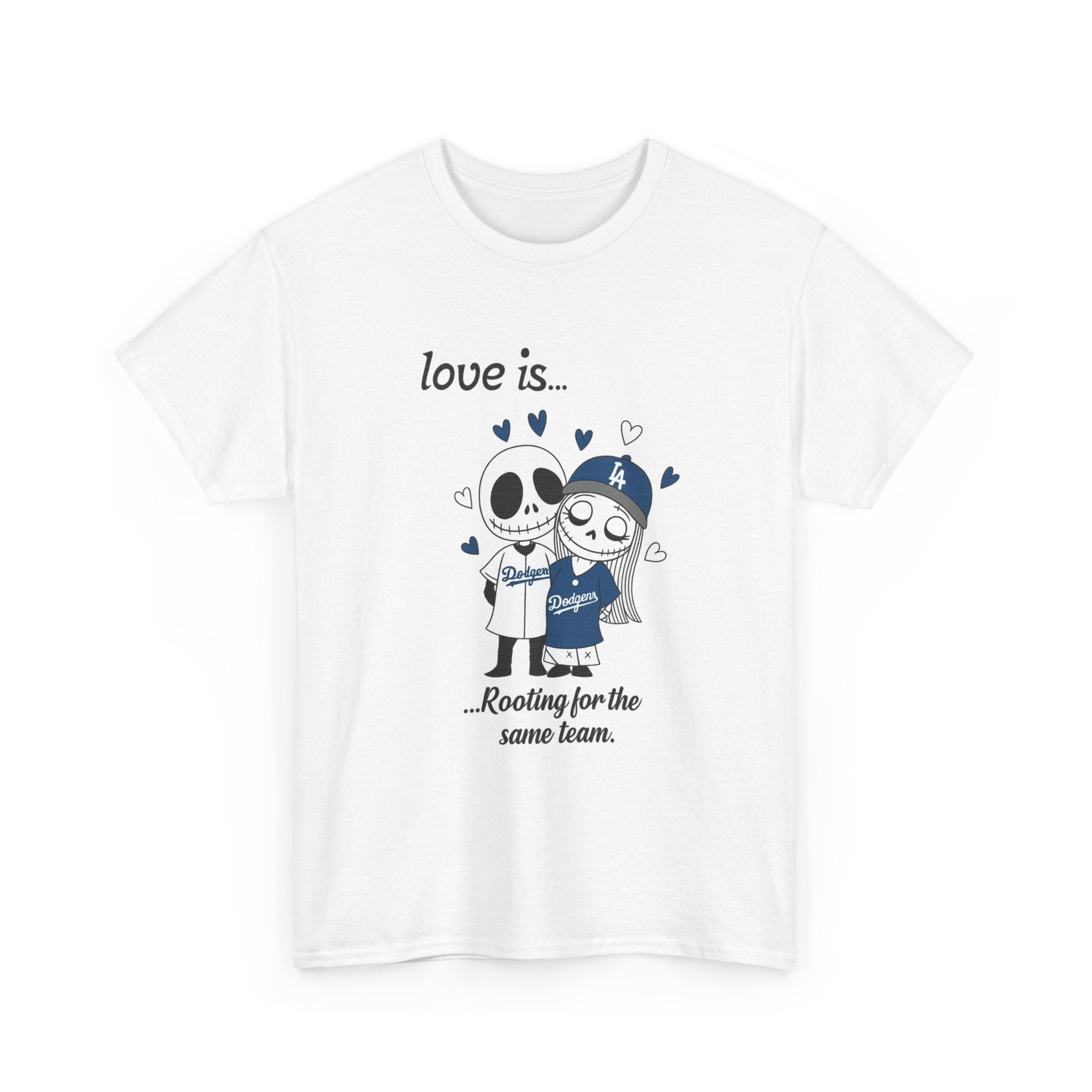 Halloween Spooky Couple Love Is Quote Tee Shirt - Unisex Heavy Cotton Casual Fit