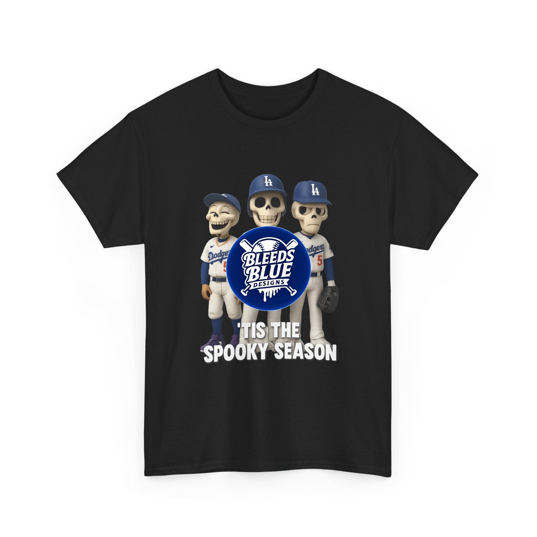 Tis the Spooky Season Dodgers Trio Tee Shirt - Unisex Heavy Cotton Casual Fit