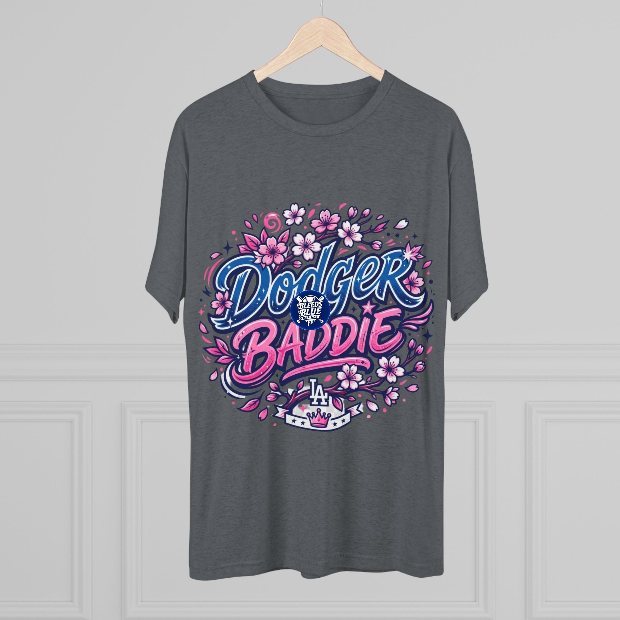 Dodger Baddie Cherry Blossom T-Shirt — Floral LA Dodgers Fan Tee